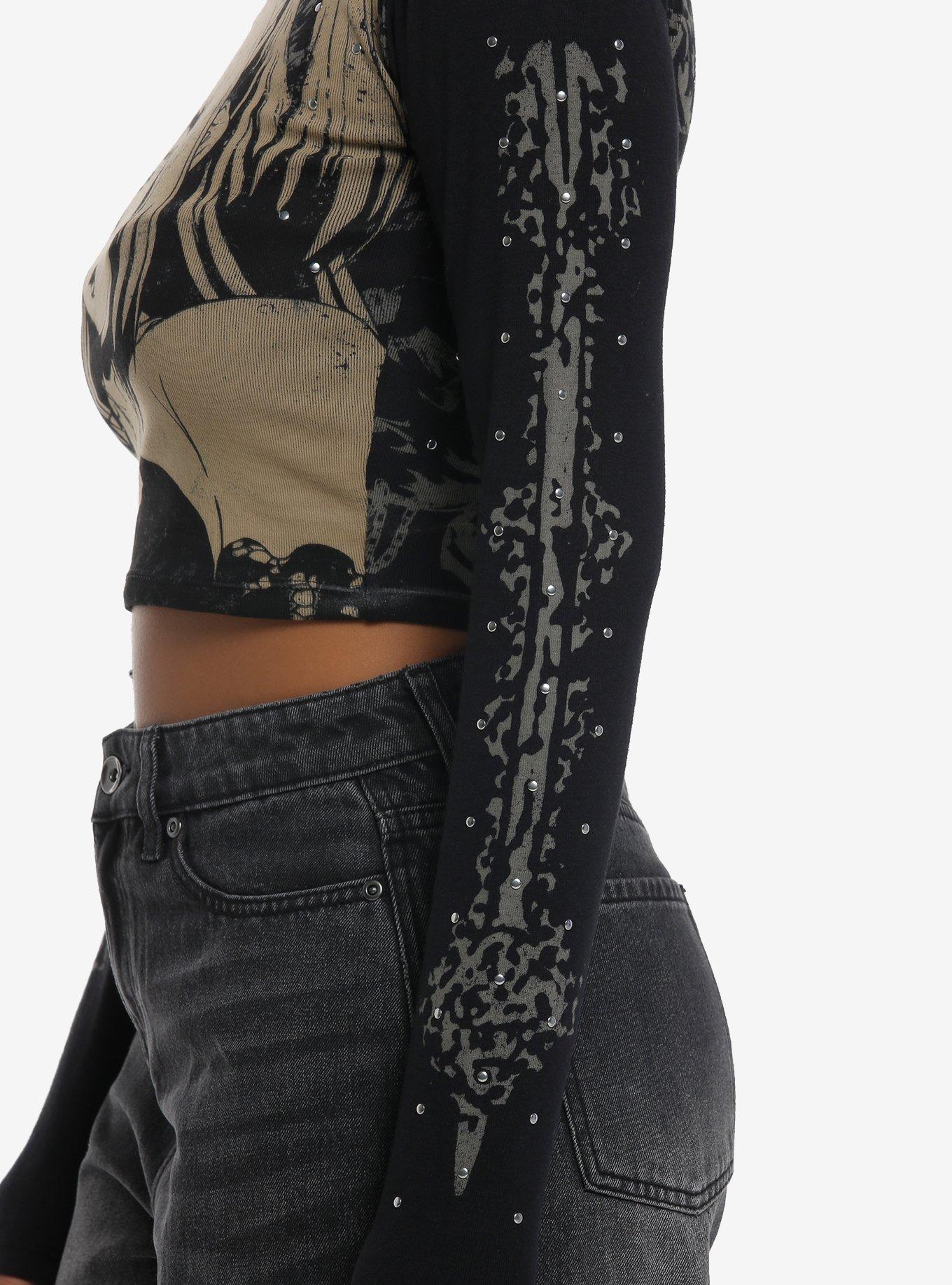 Death Note Misa Studded Girls Long-Sleeve Top, , alternate