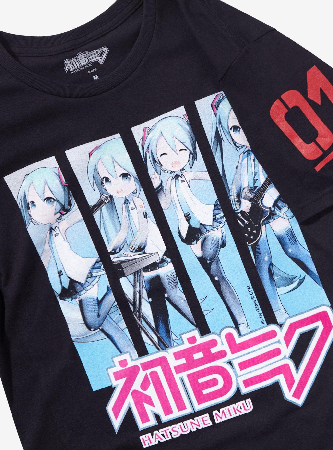 Hatsune Miku Panels T-Shirt, BLACK, alternate