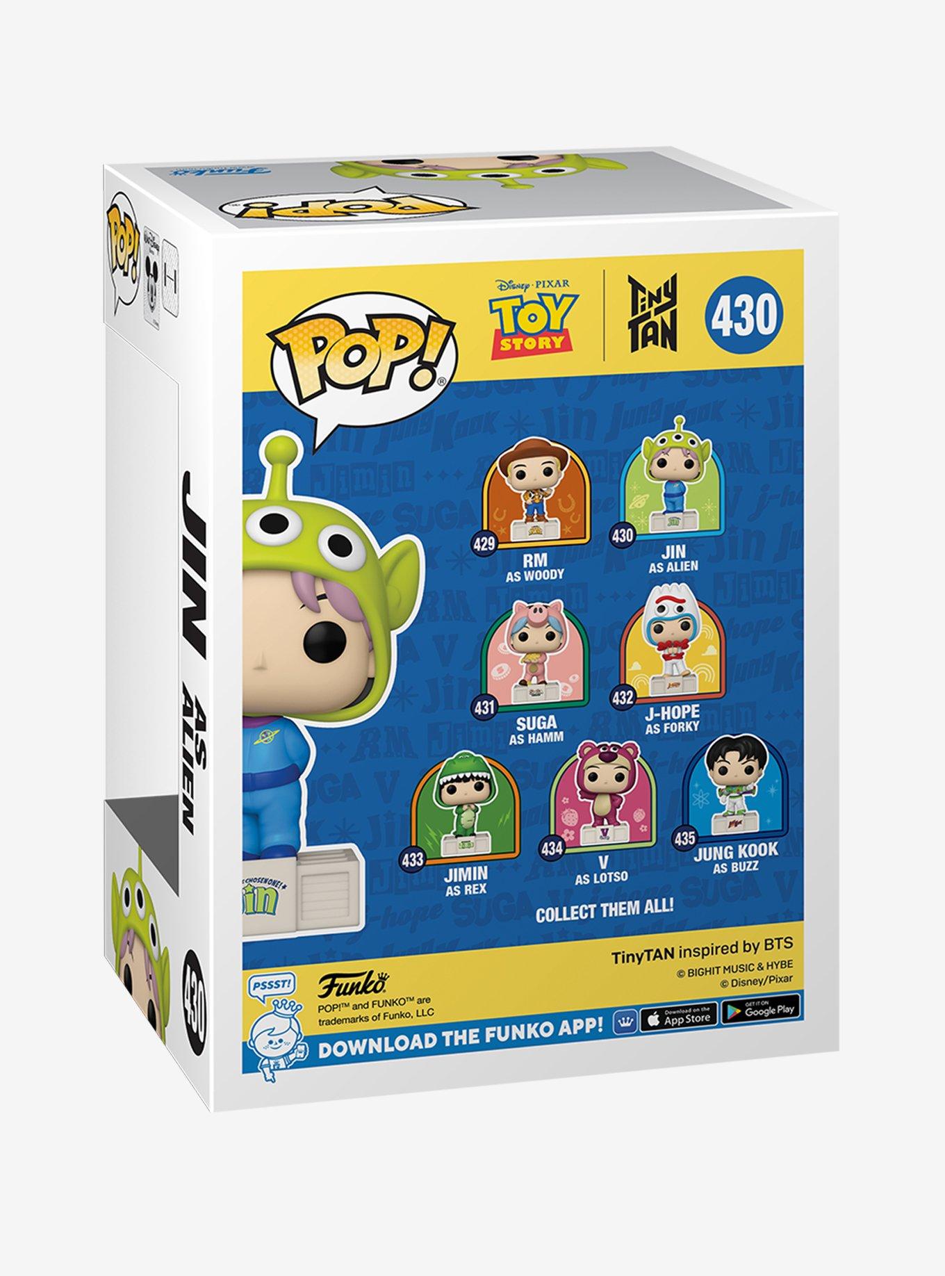 Funko Pop! Disney Pixar Toy Story x TinyTAN Jin as Alien Vinyl Figure, , alternate