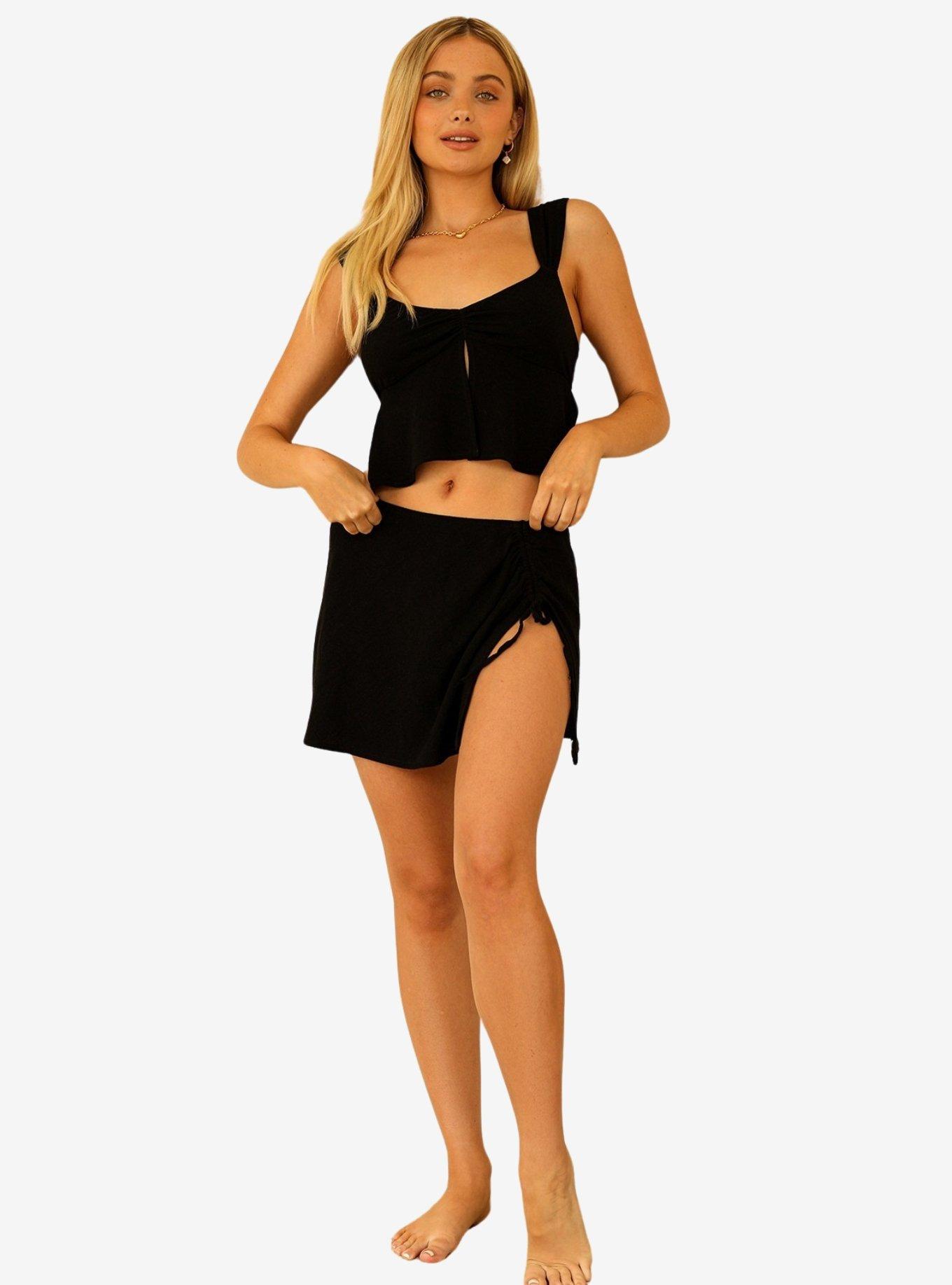 Dippin' Daisy's Tesora Swim Cover-Up Skirt Black, BLACK, alternate