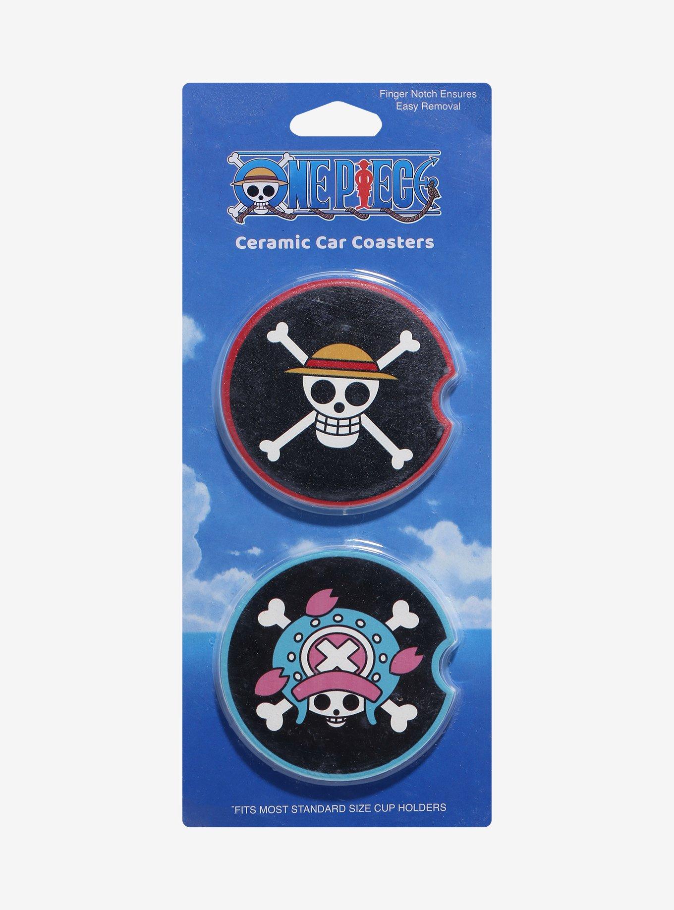 One Piece Jolly Roger Car Coaster Set, , hi-res