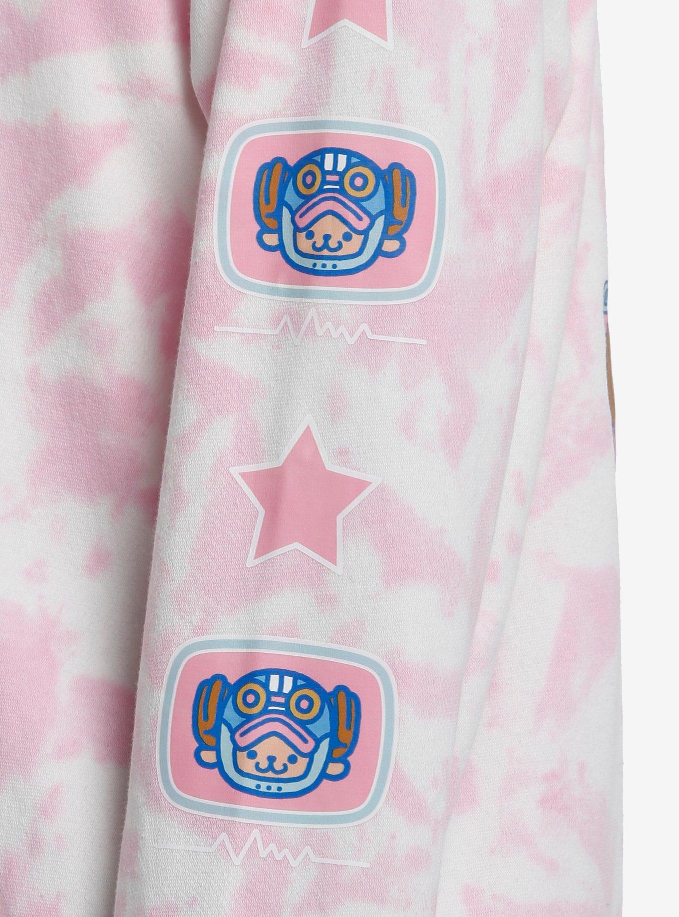 One Piece Chopper Pink Tie-Dye Girls Oversized Hoodie, MULTI, alternate
