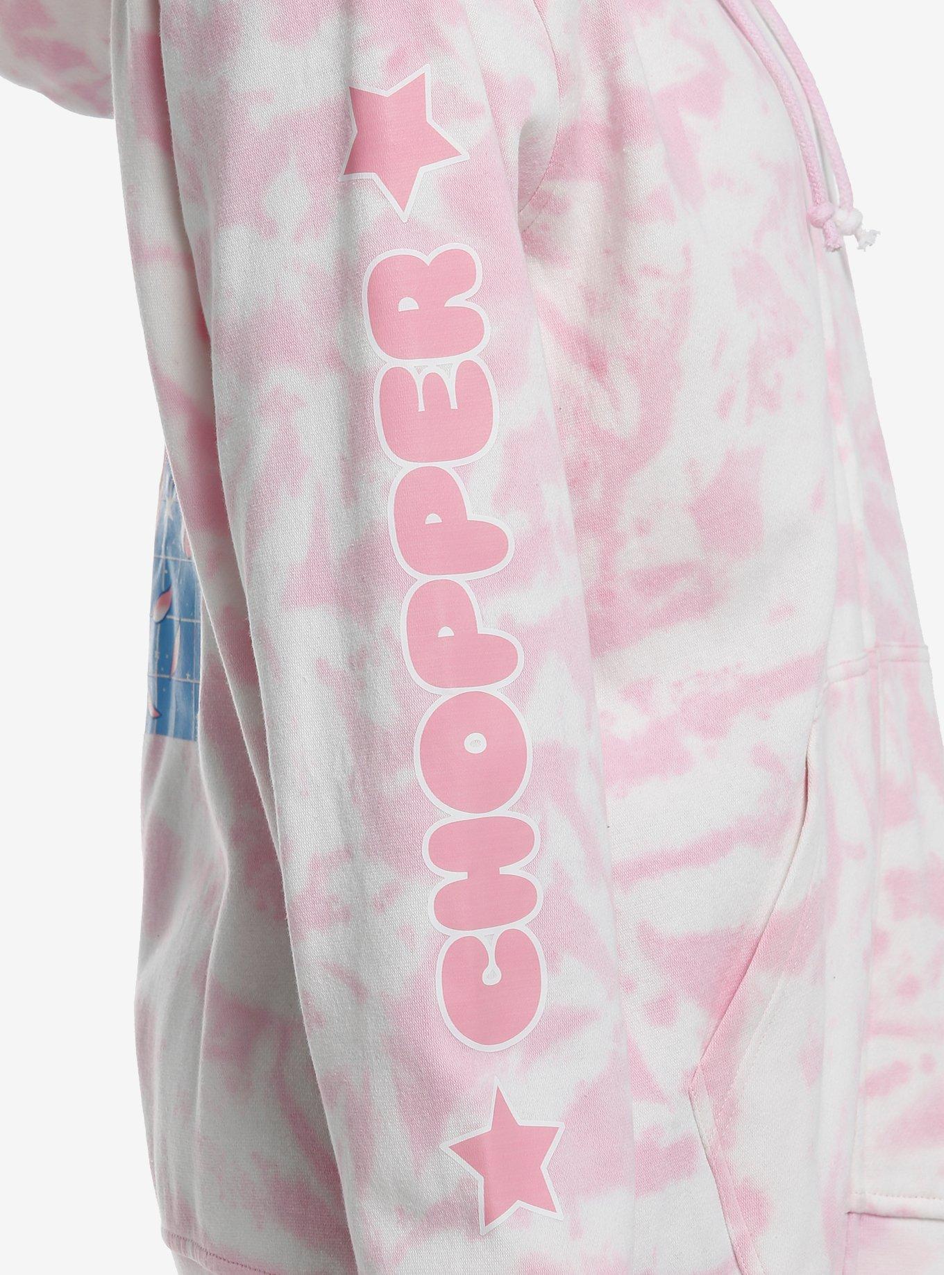 One Piece Chopper Pink Tie-Dye Girls Oversized Hoodie, MULTI, alternate