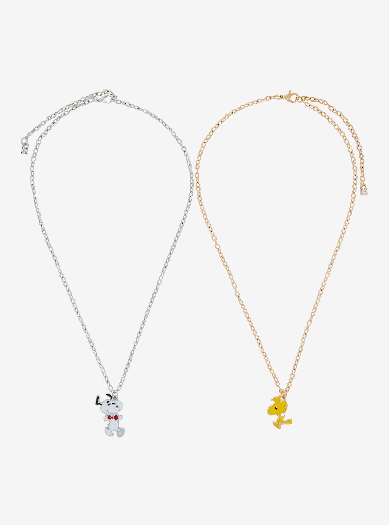 Peanuts Snoopy & Woodstock Best Friend Necklace Set