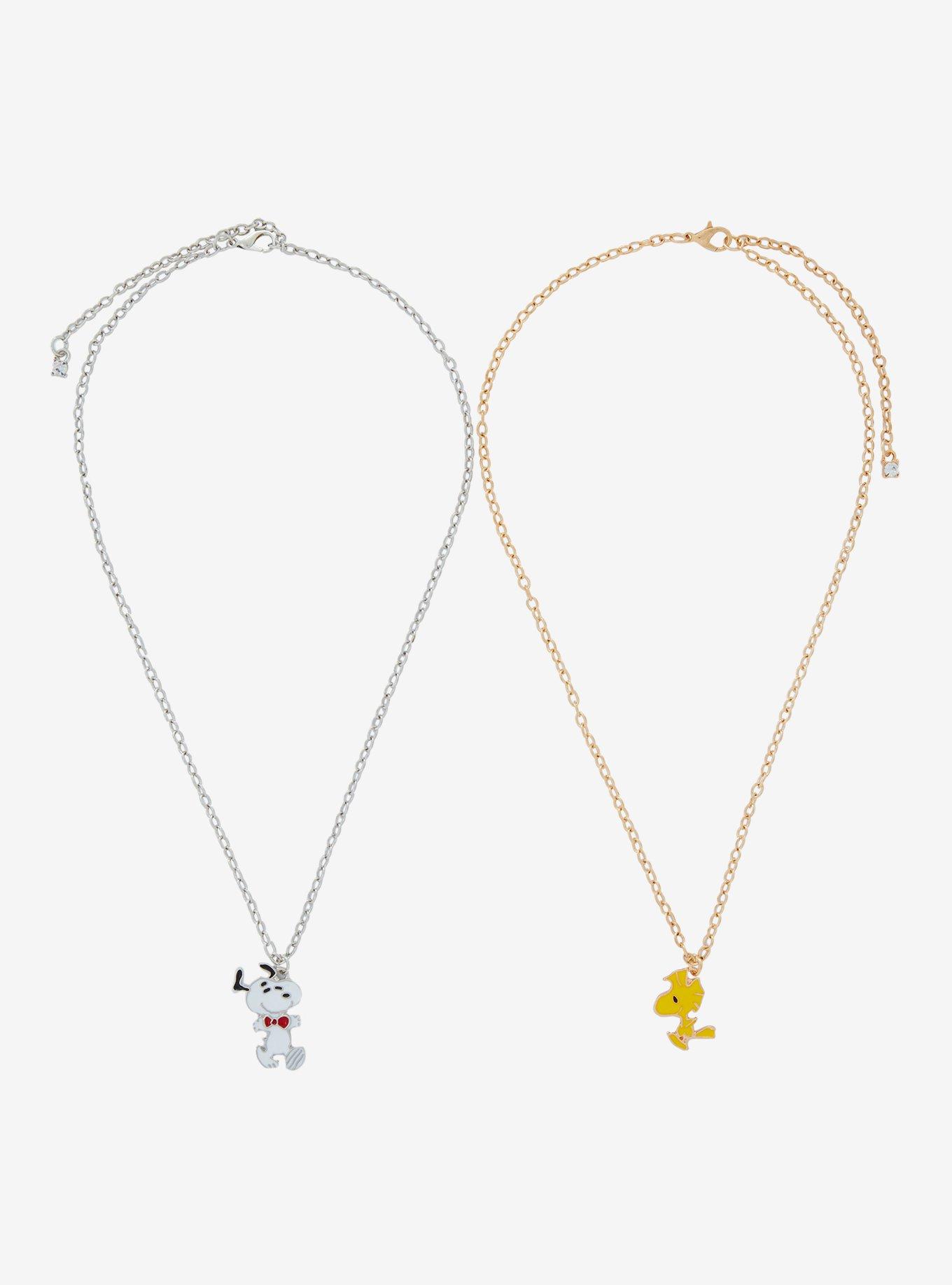 Peanuts Snoopy & Woodstock Best Friend Necklace Set, , alternate