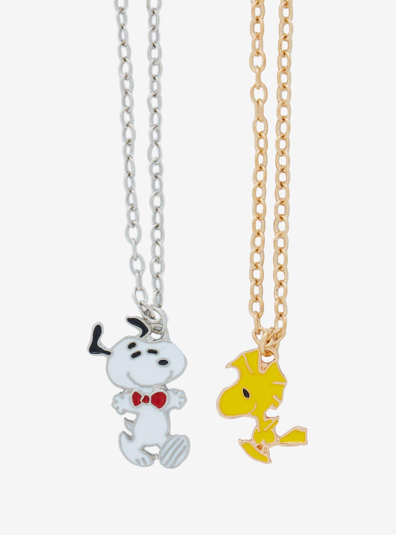 Peanuts Snoopy & Woodstock Best Friend Necklace Set