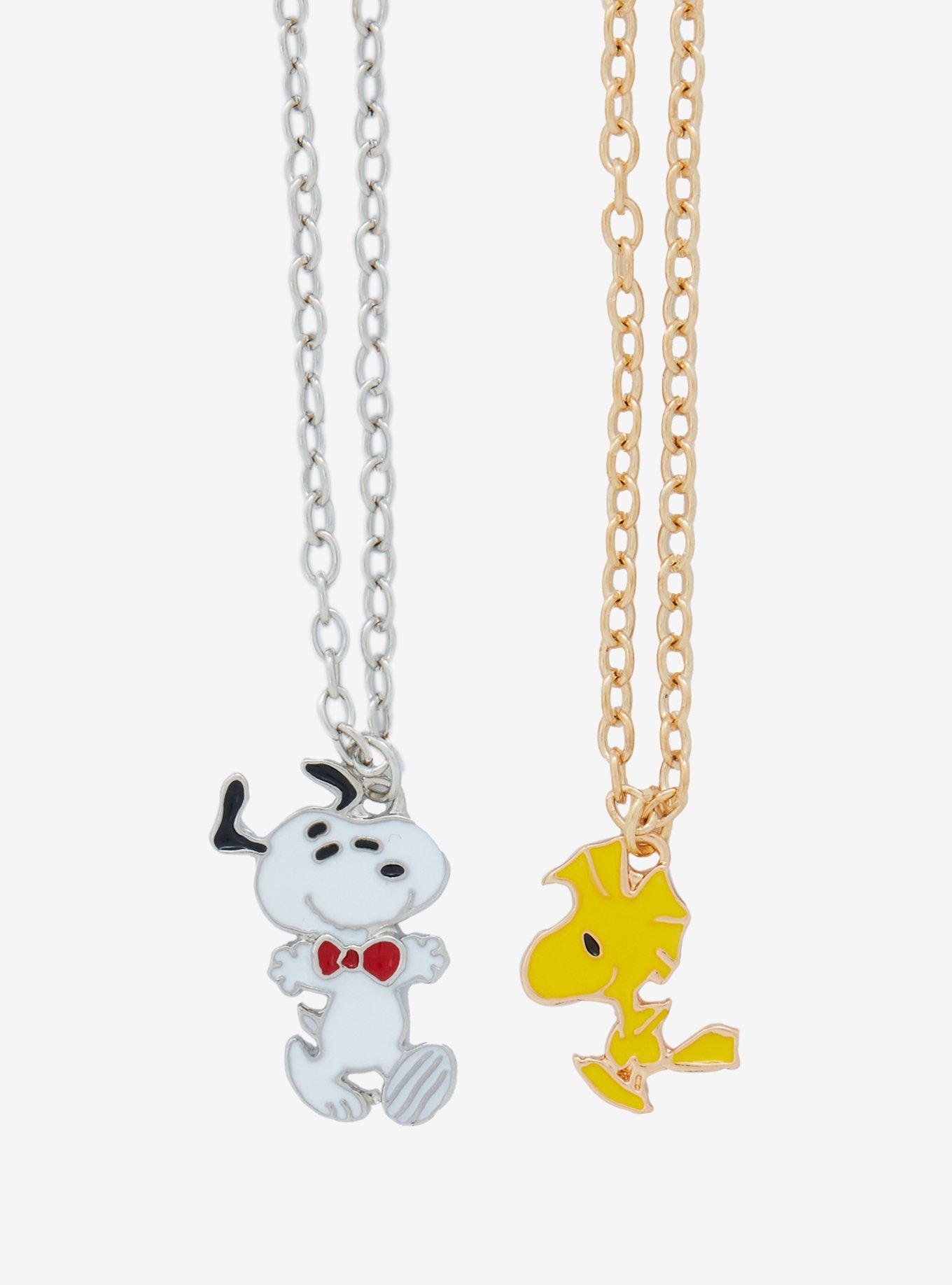 Peanuts Snoopy & Woodstock Best Friend Necklace Set, , alternate