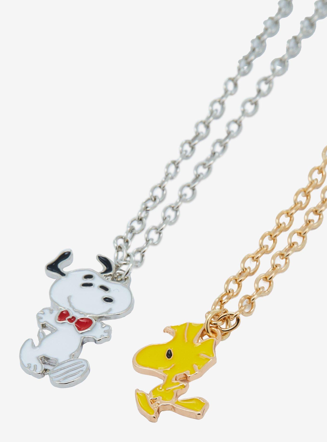 Peanuts Snoopy & Woodstock Best Friend Necklace Set