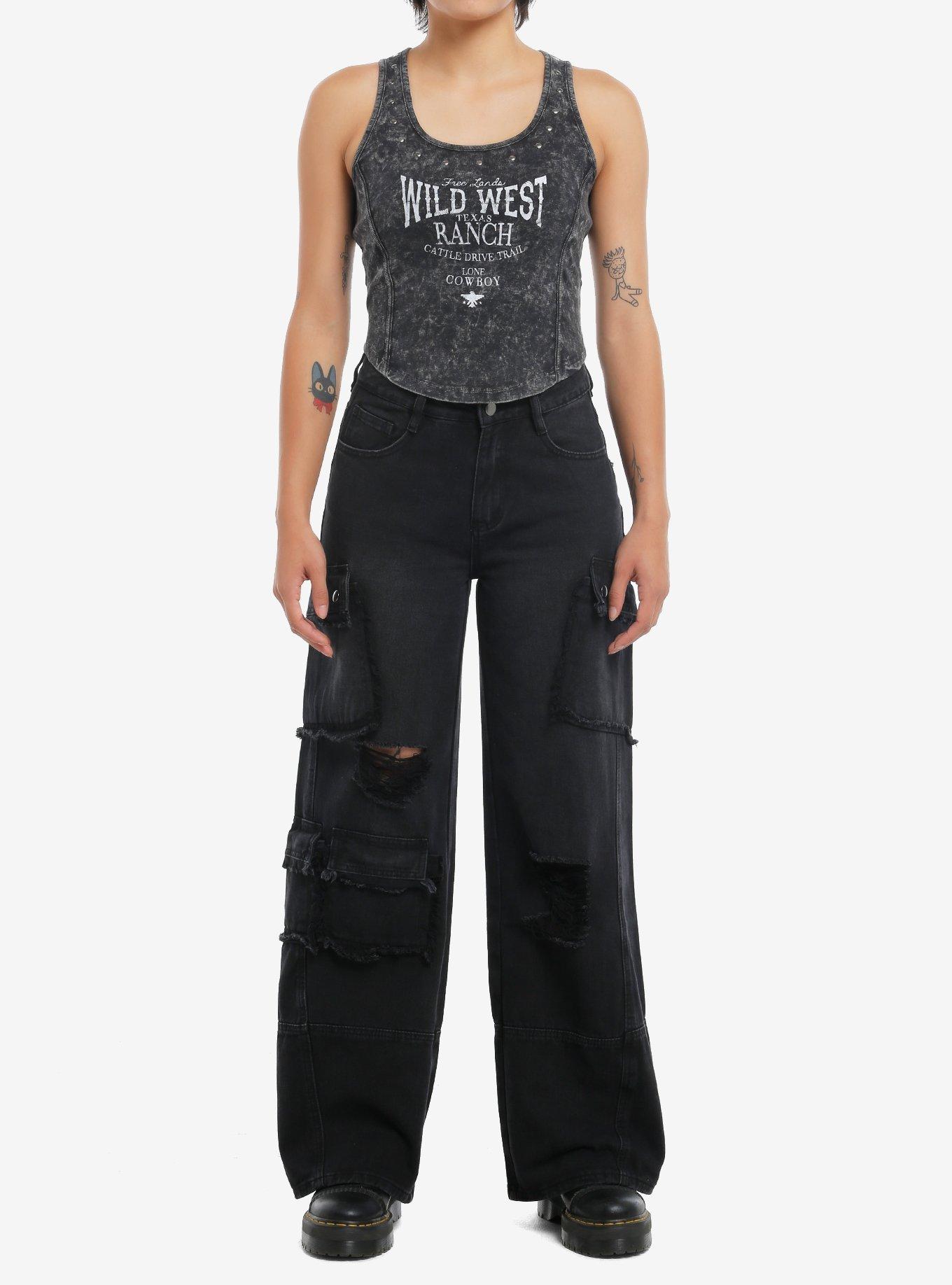 Cosmic Aura Wild West Ranch Studded Wash Girls Tank Top, , hi-res