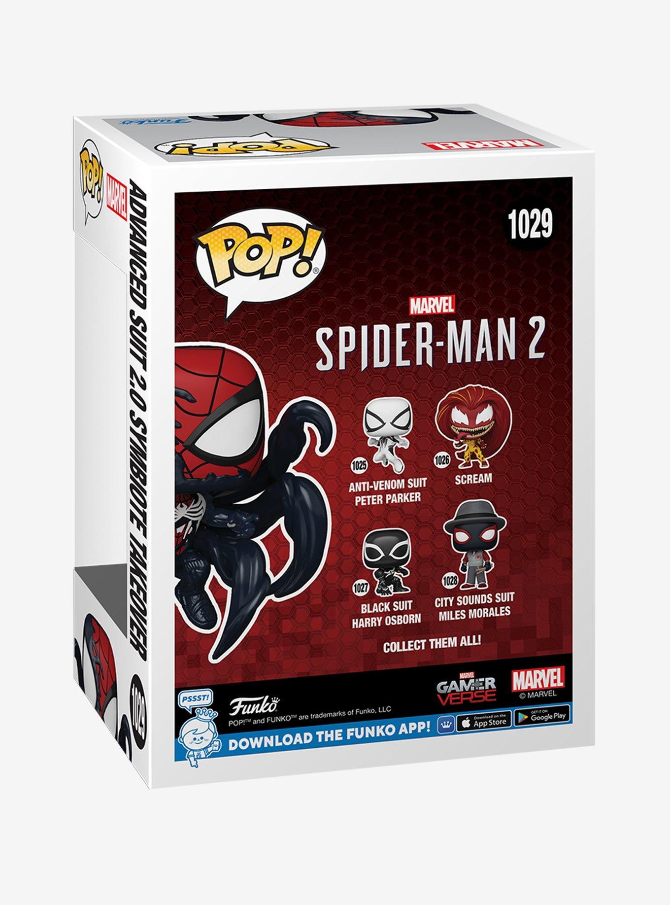 Funko Marvel Spider-Man 2 Pop! Advanced Suit 2.0 Symbiote Takeover Vinyl Bobble-Head Figure Hot Topic Exclusive, , alternate