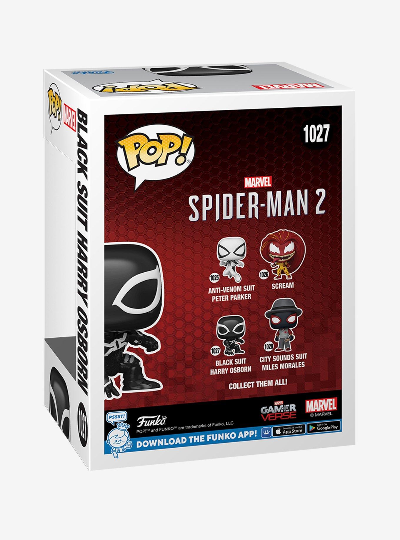 Funko Marvel Spider-Man 2 Pop! Black Suit Harry Osborn Vinyl Bobble-Head Figure, , alternate