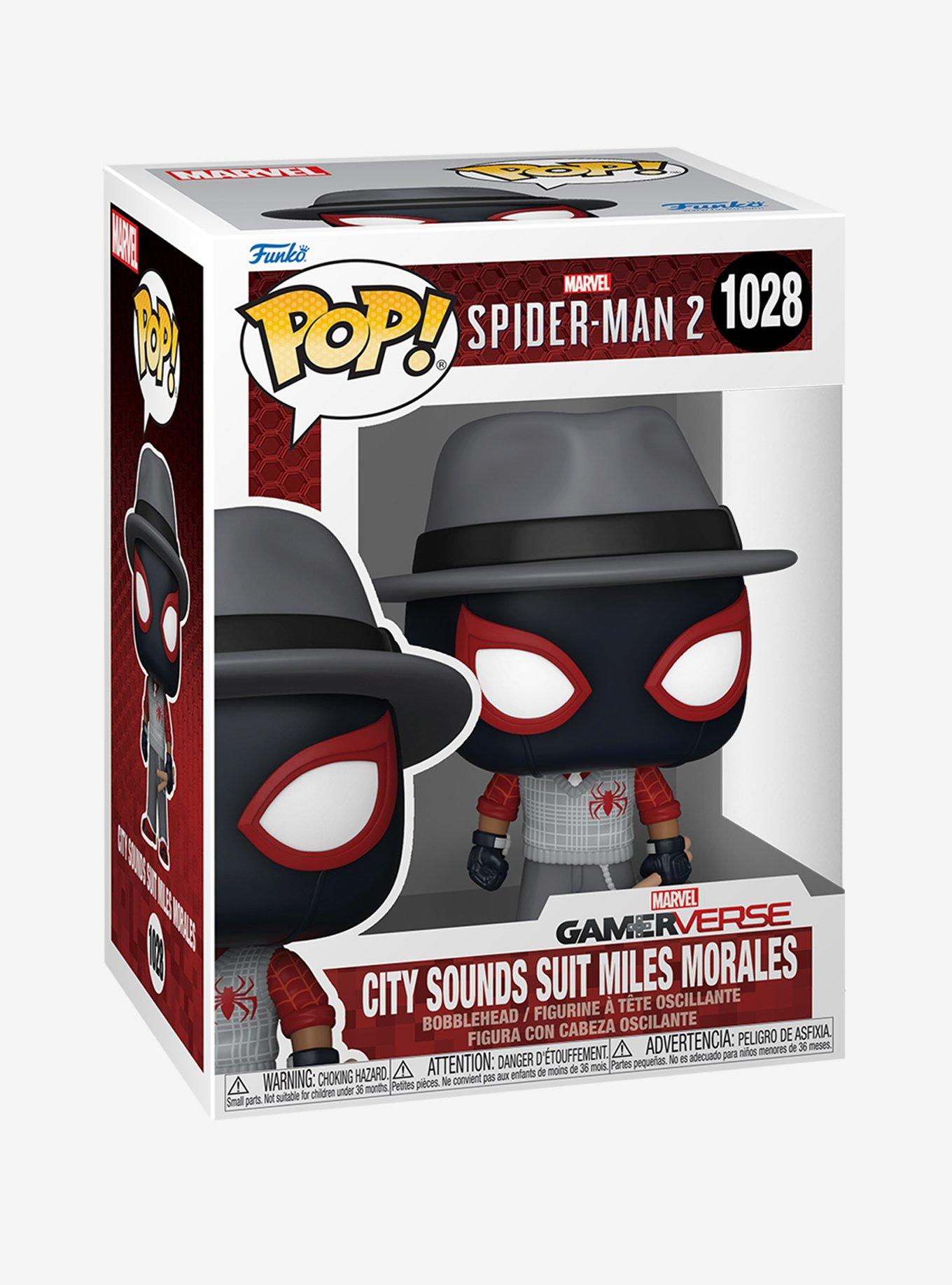 Funko Marvel Spider-Man 2 Pop! City Sounds Suit Miles Morales Bobble-Head Figure, , hi-res