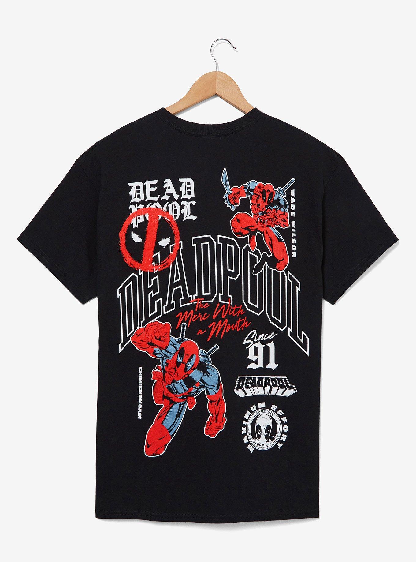 Marvel Deadpool Merc With a Mouth T-Shirt — BoxLunch Exclusive, BLACK, alternate