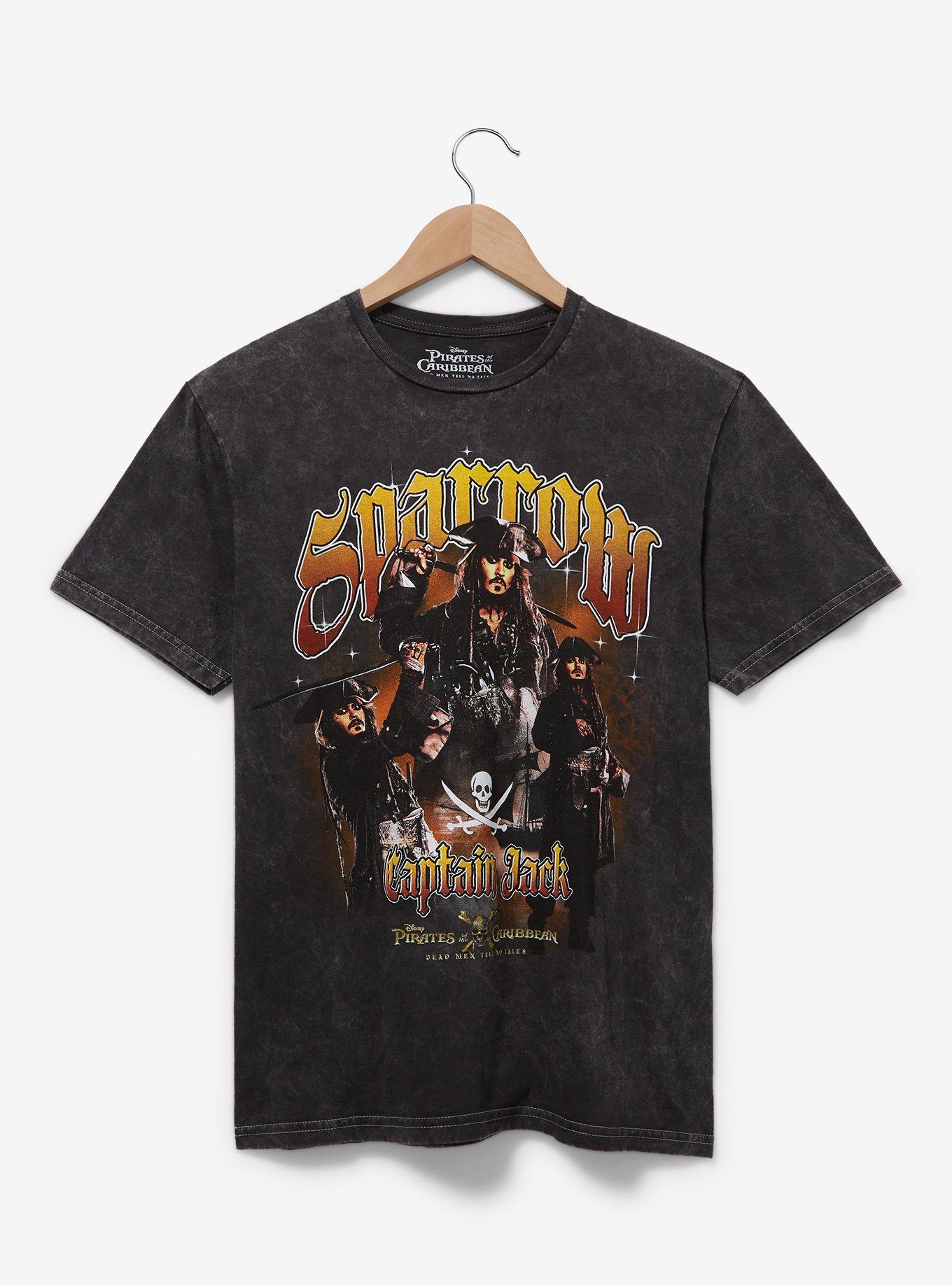 Disney Pirates of the Caribbean Jack Sparrow Retro Multi-Portrait T-Shirt - BoxLunch Exclusive, , hi-res