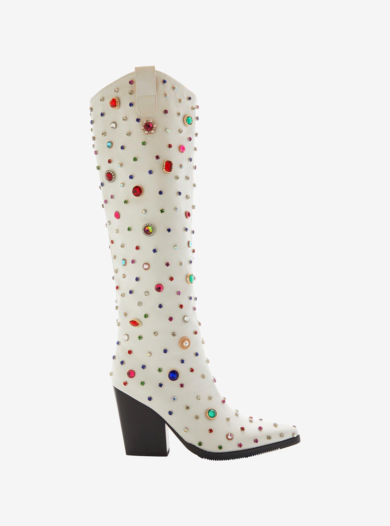 Azalea Wang Fuji Rhinestone Western Boots, , hi-res