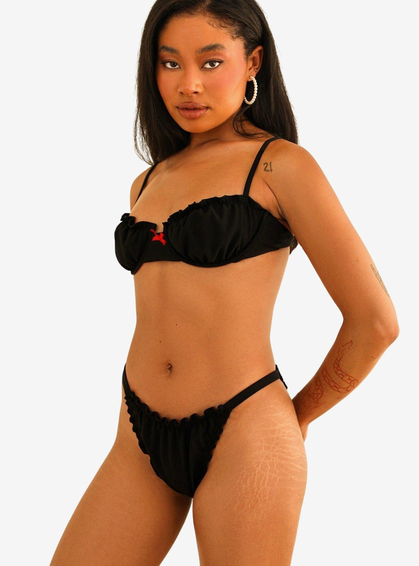 Dippin' Daisy's Primrose Underwire Swim Top Black Rib, , hi-res