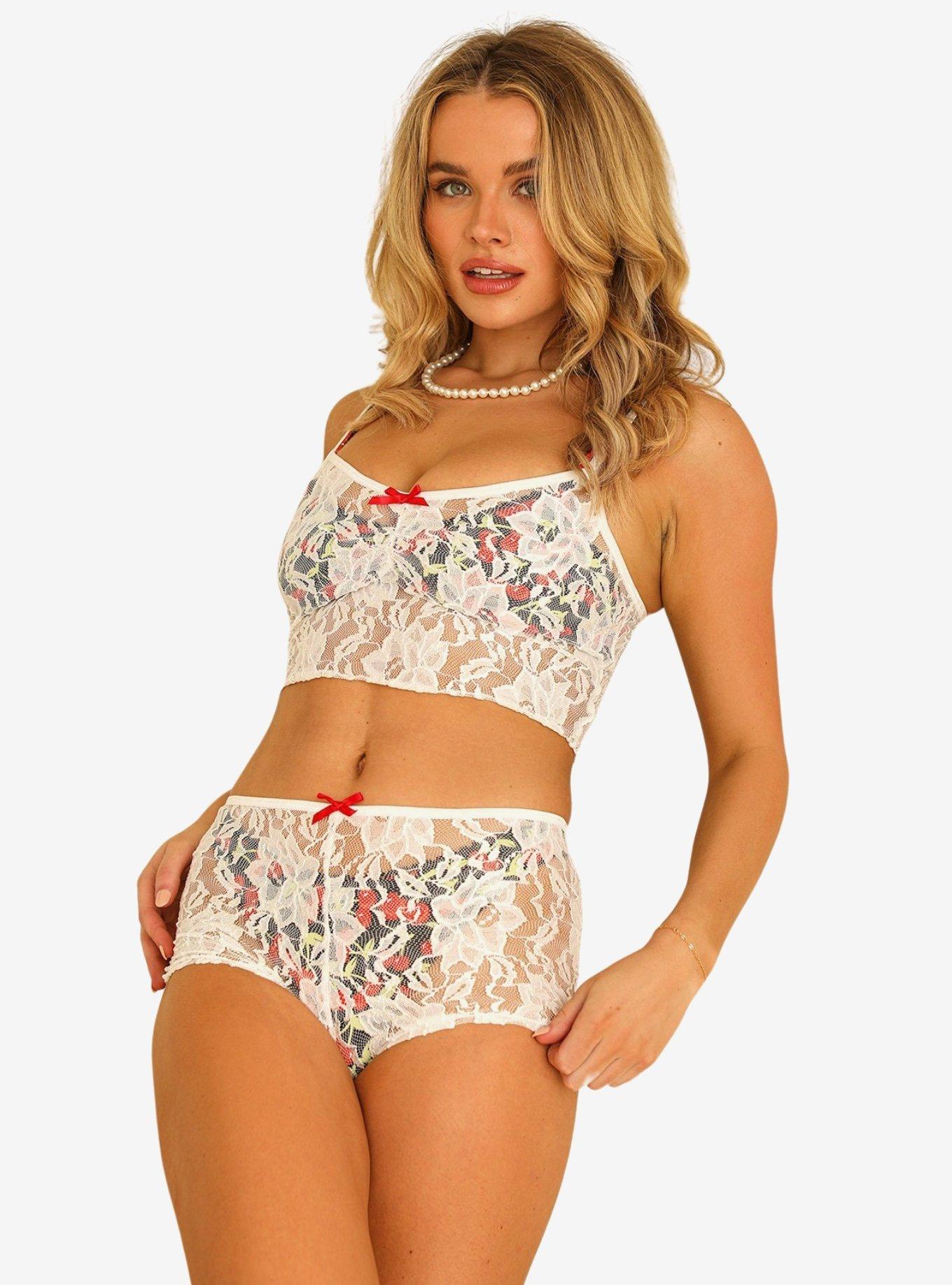 Dippin' Daisy's Campbell See Through Lace Cover-Up Shorts Cream, IVORY, alternate