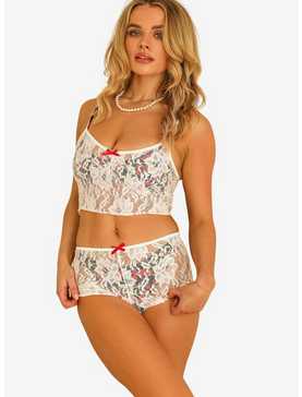 Dippin' Daisy's Naomi See Through Lace Swim Cover-Up Top Cream, , hi-res