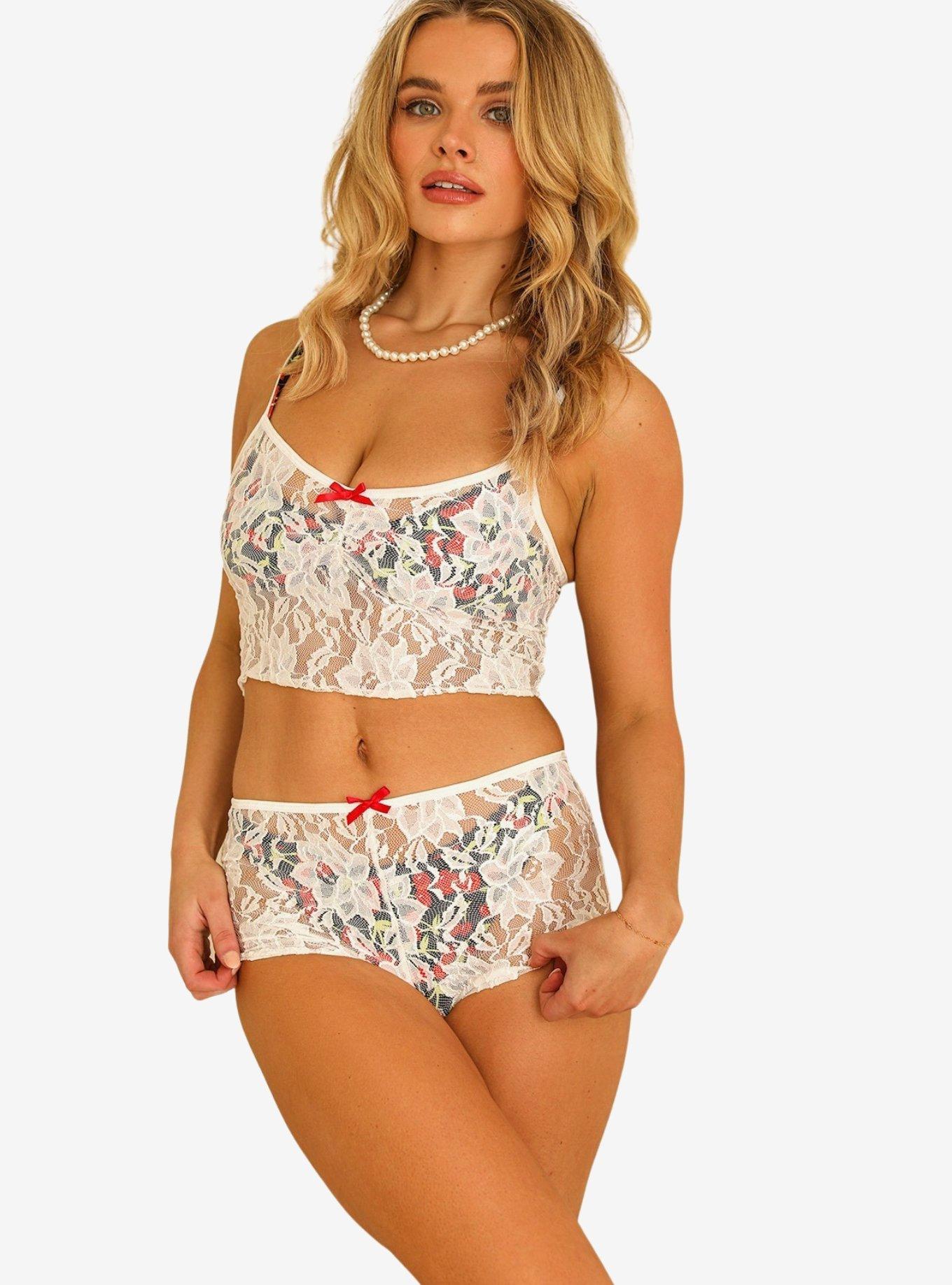 Dippin' Daisy's Naomi See Through Lace Swim Cover-Up Top Cream, , hi-res