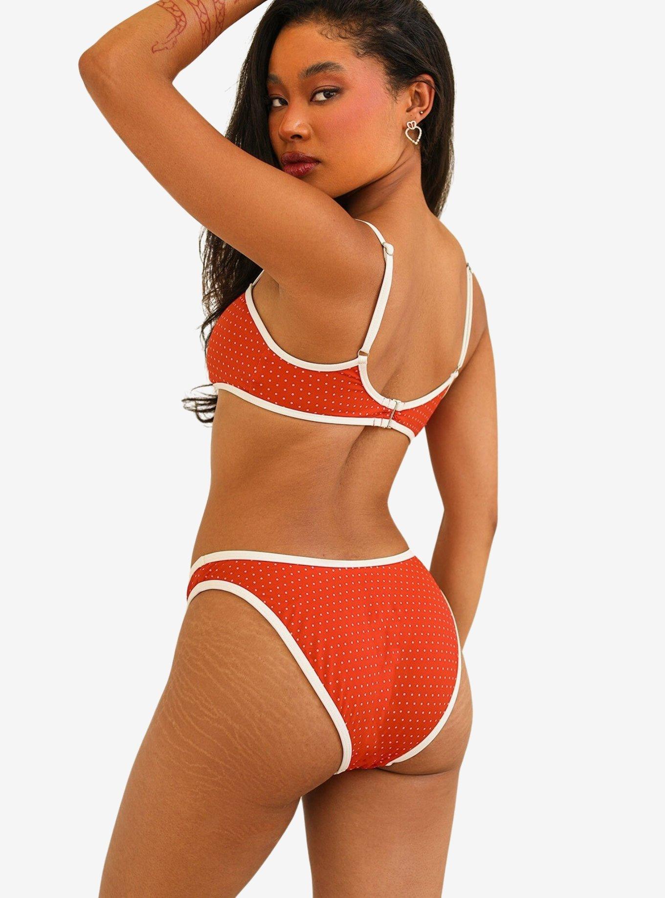 Dippin' Daisy's Glow Cheeky Swim Bottom Pin Up Dot, MULTI, alternate