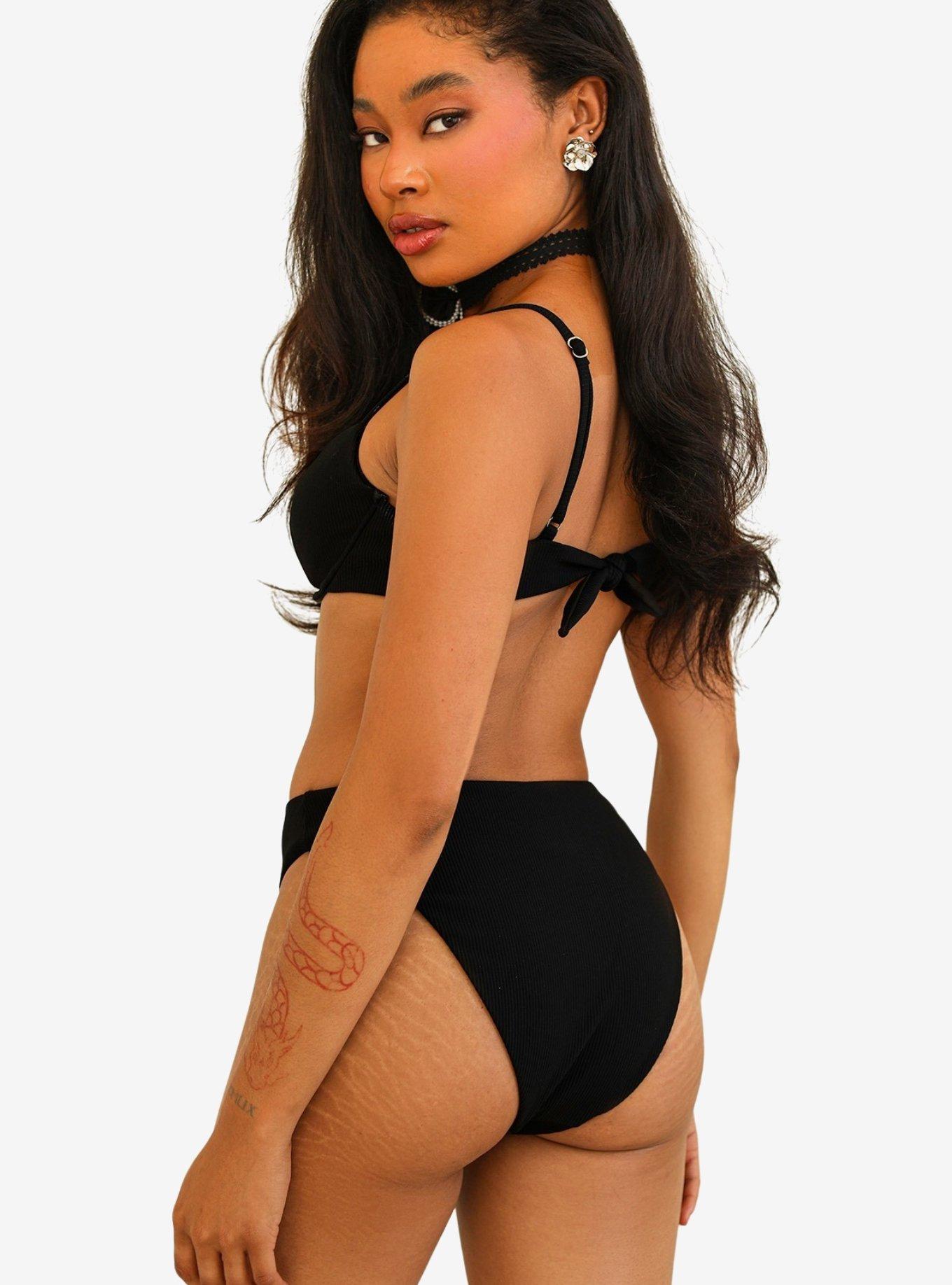 Dippin' Daisy's Diana Underwire Swim Top Black Rib, BLACK, alternate