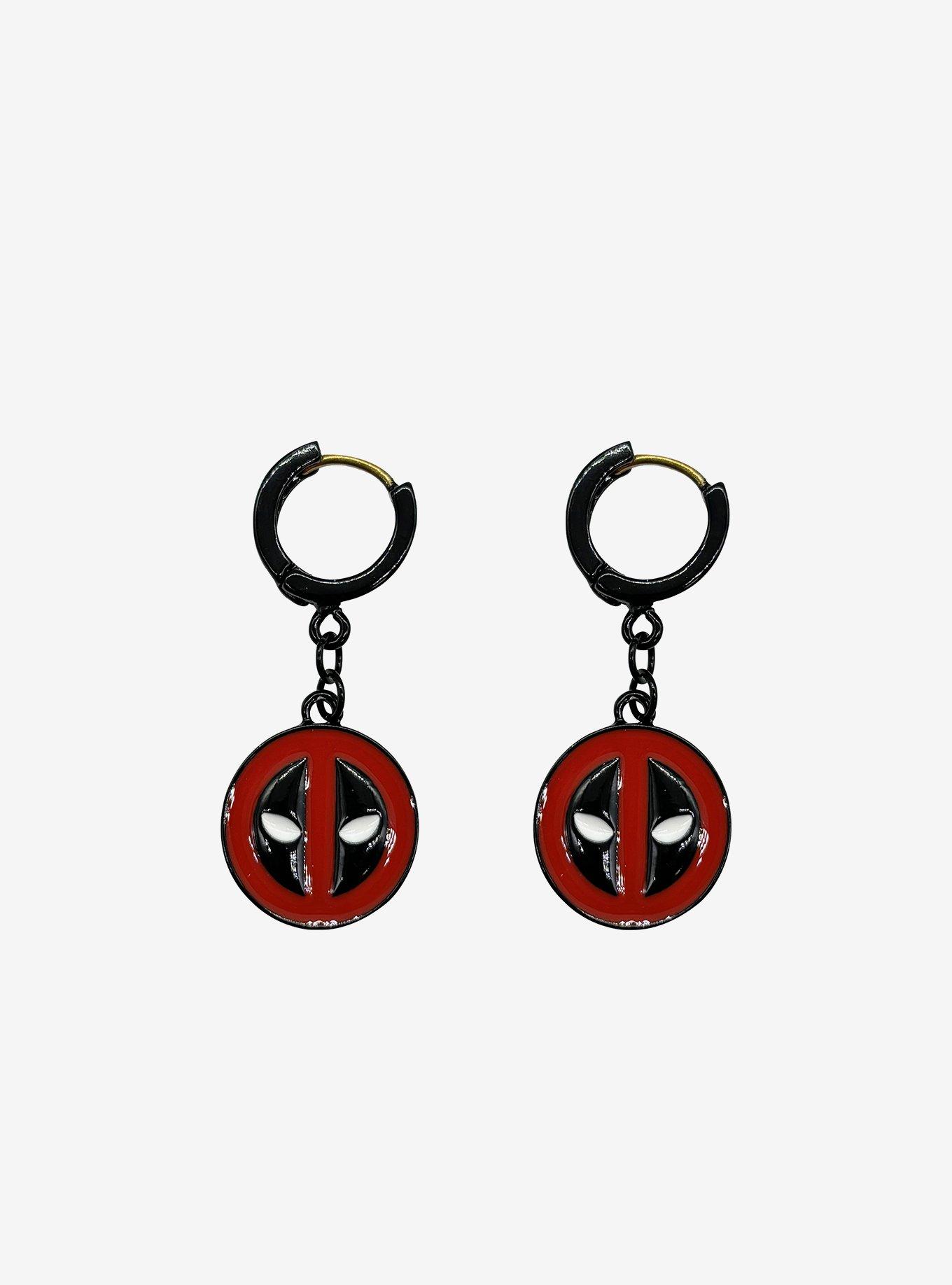 Marvel Deadpool Huggie Hoop Earrings, , hi-res