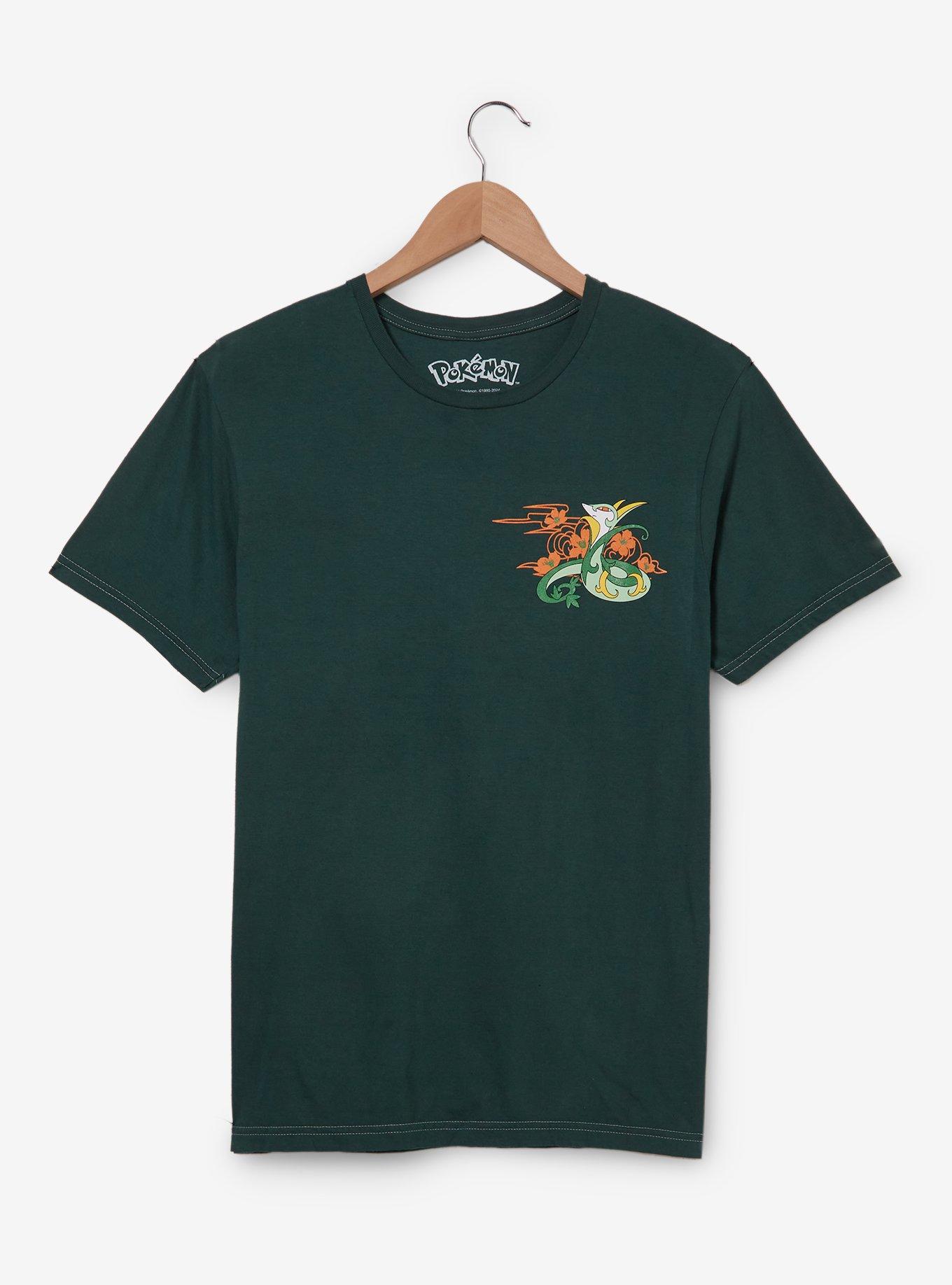 Pokémon Grass Type Portrait T-Shirt - BoxLunch Exclusive, HUNTER GREEN, alternate