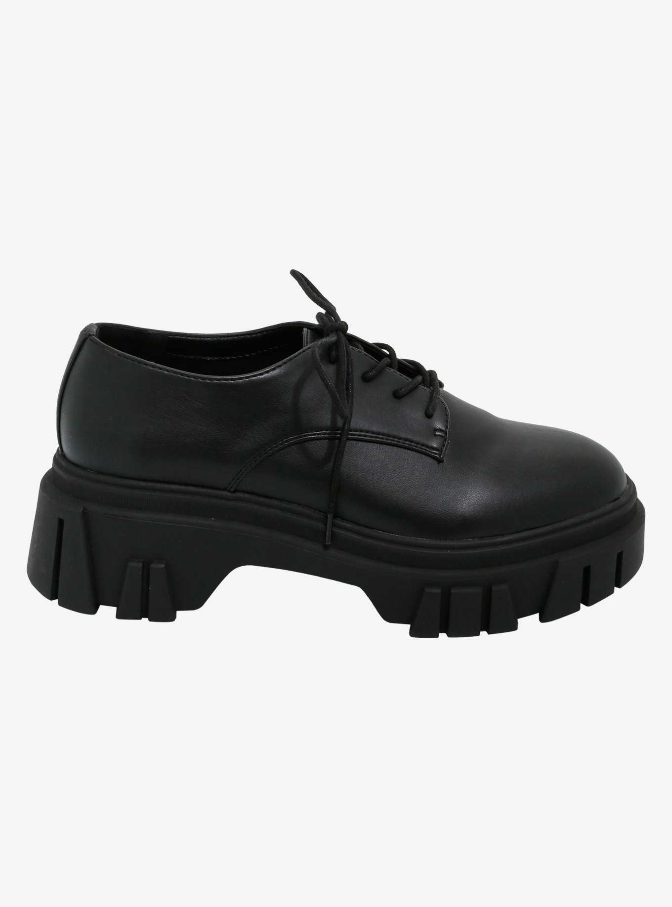 Chinese Laundry Black Chunky Oxford Shoes, , hi-res