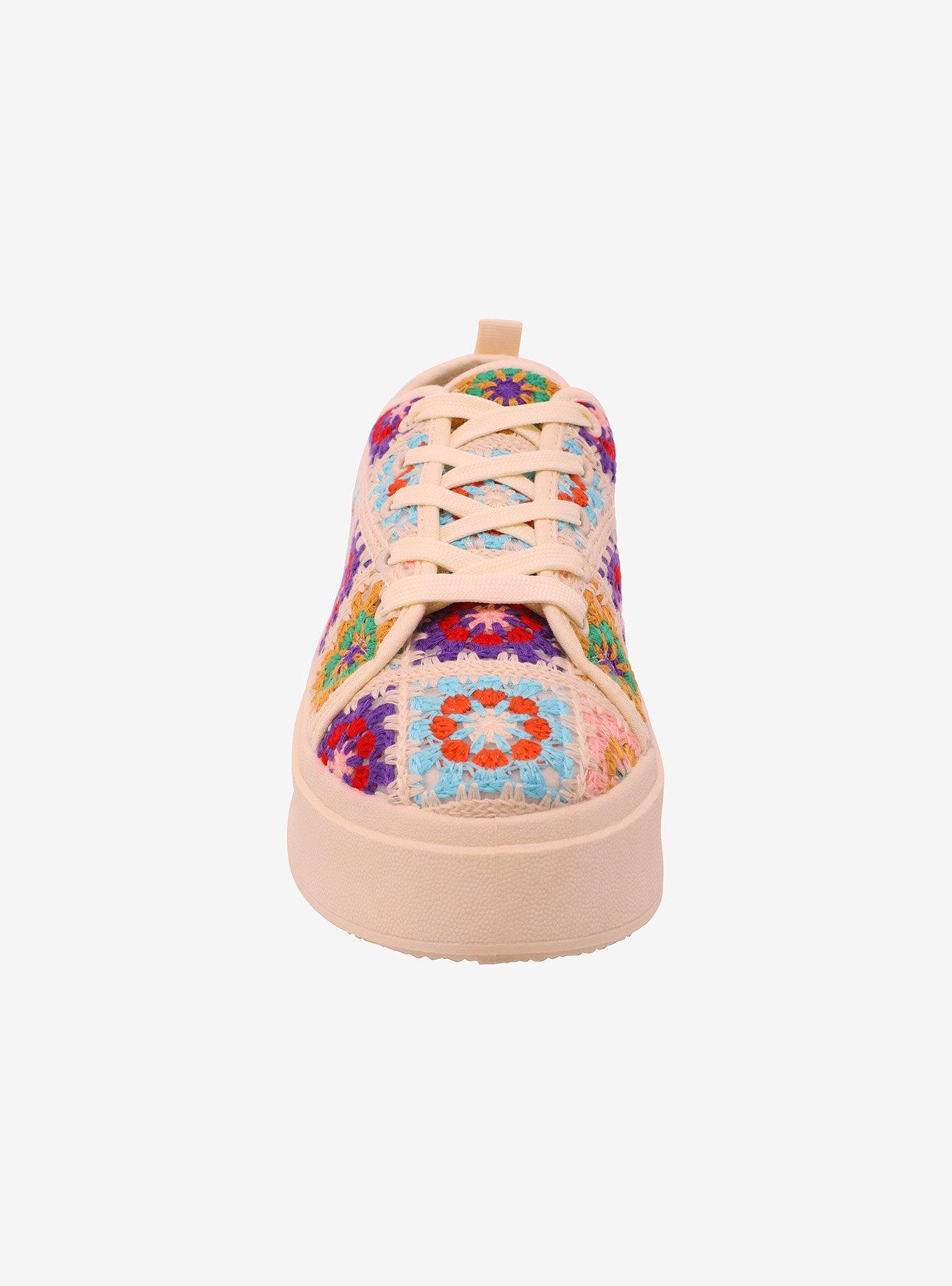 Dirty Laundry Crochet Flowers Sneakers, MULTI, alternate