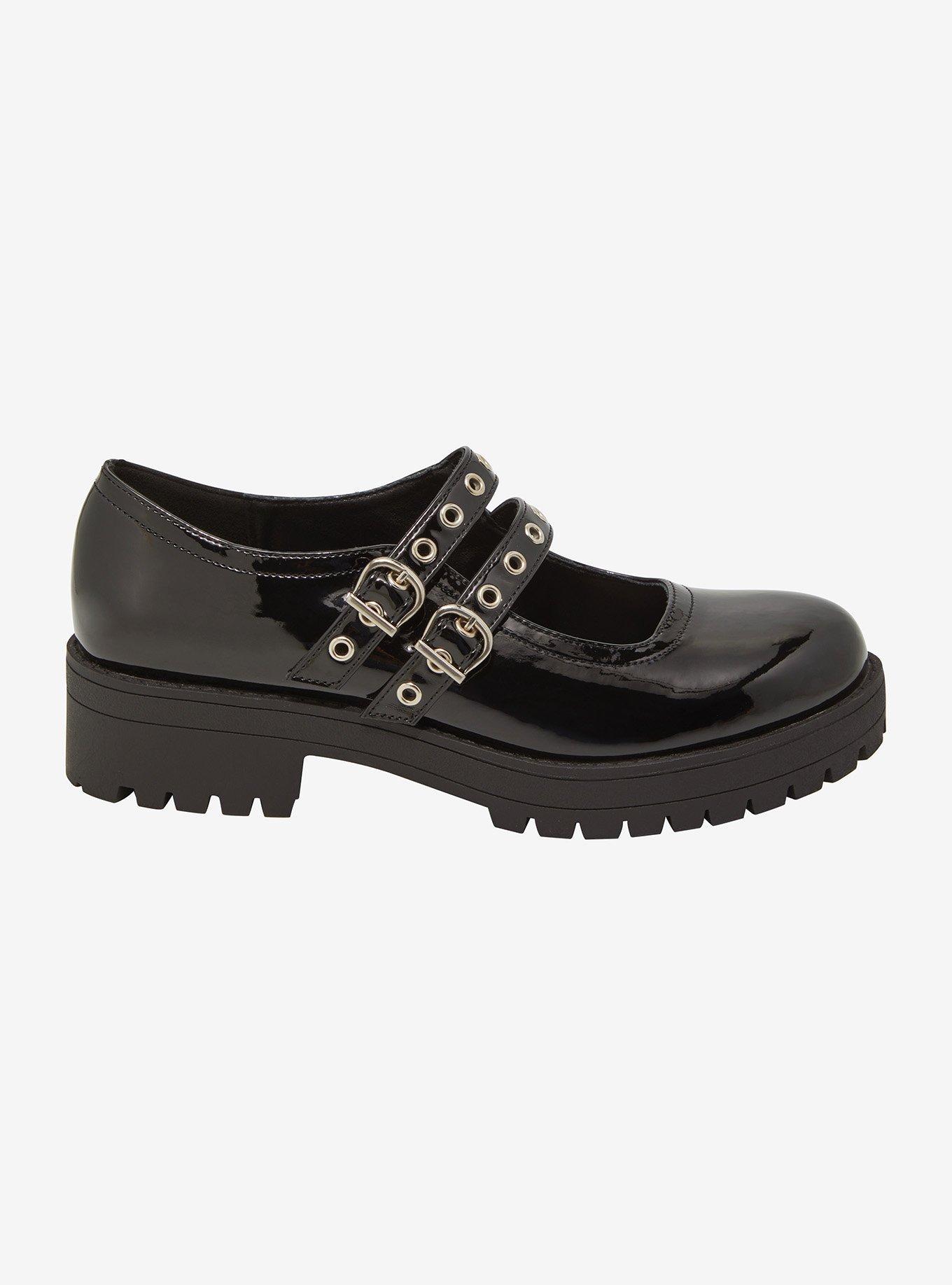 Dirty Laundry Black Grommet Strap Vagabond Mary Janes