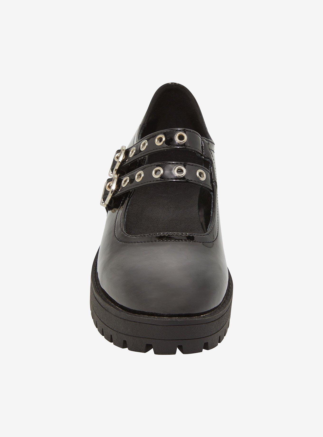 Dirty Laundry Black Grommet Strap Vagabond Mary Janes