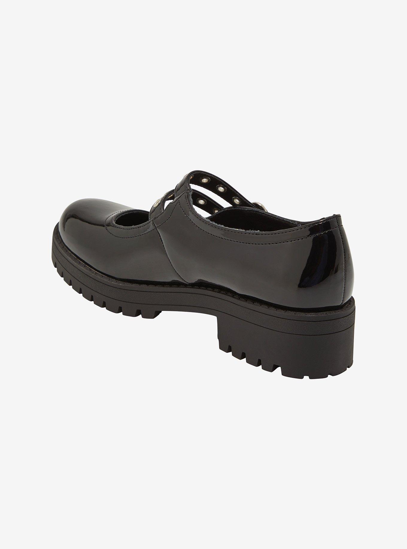 Dirty Laundry Black Grommet Strap Vagabond Mary Janes