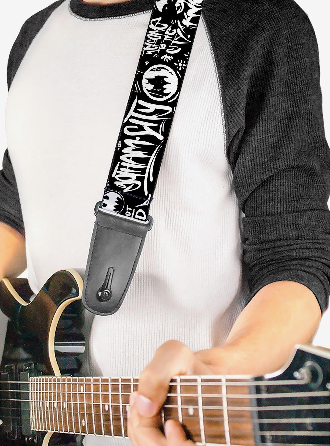 DC Comics Batman Gotham City Graffiti Collage Guitar Strap, , hi-res