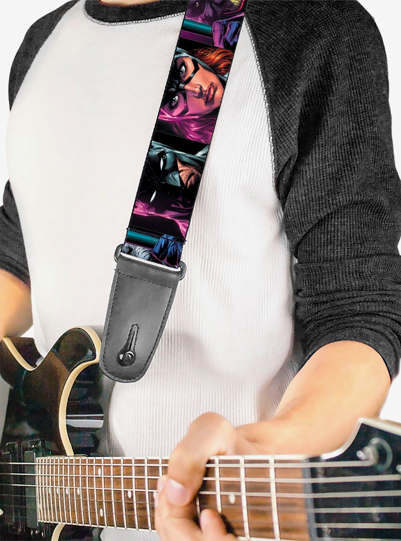 DC Comics Batman Batgirl and Joker Comic Book Cover Guitar Strap, , hi-res