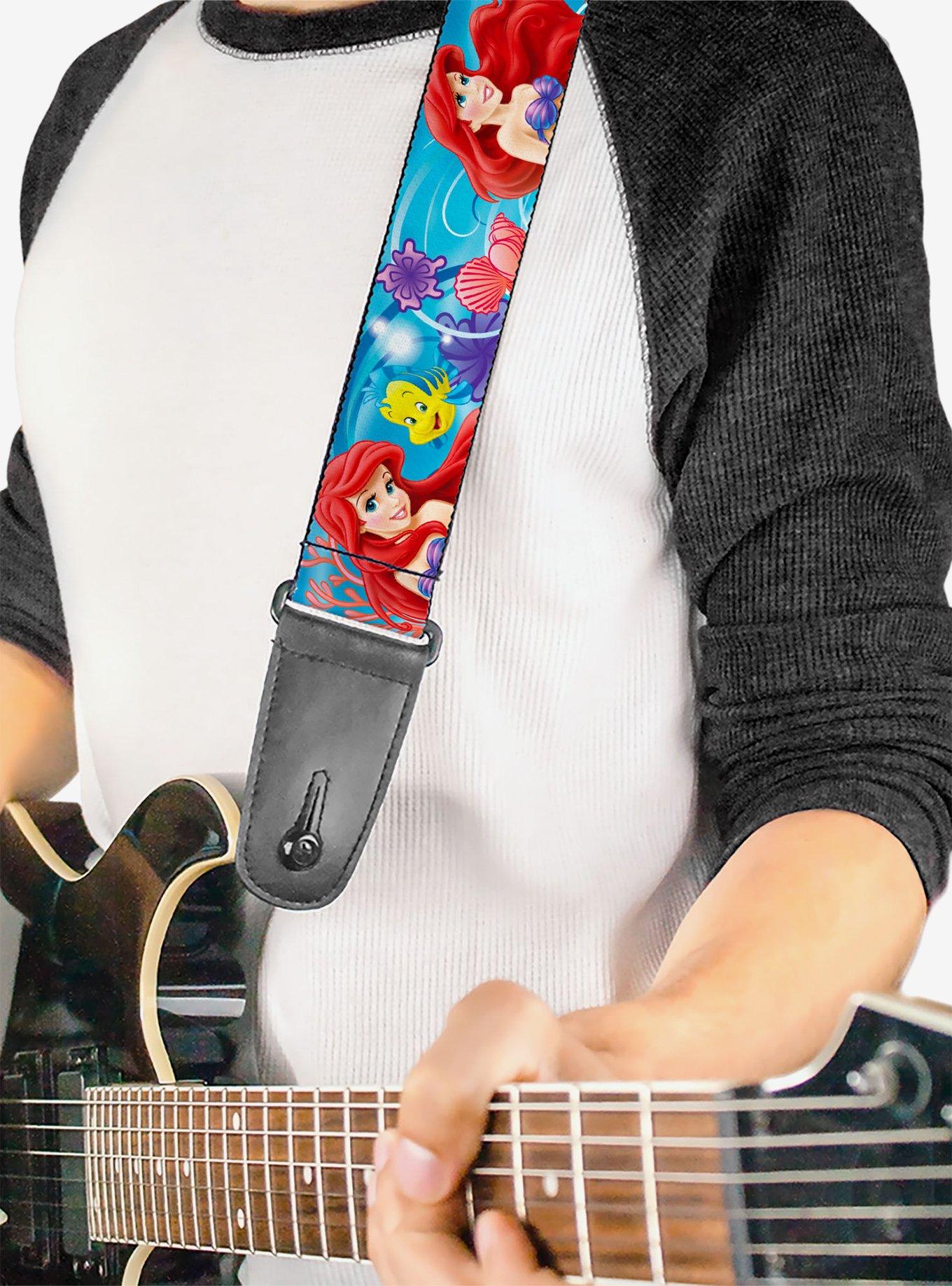 Disney The Little Mermaid Ariel and Flounder Vivid Guitar Strap, , hi-res