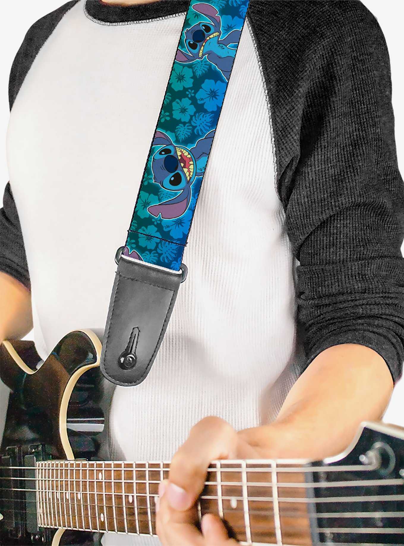 Disney Lilo & Stitch Expressions Hibiscus Collage Guitar Strap, , hi-res