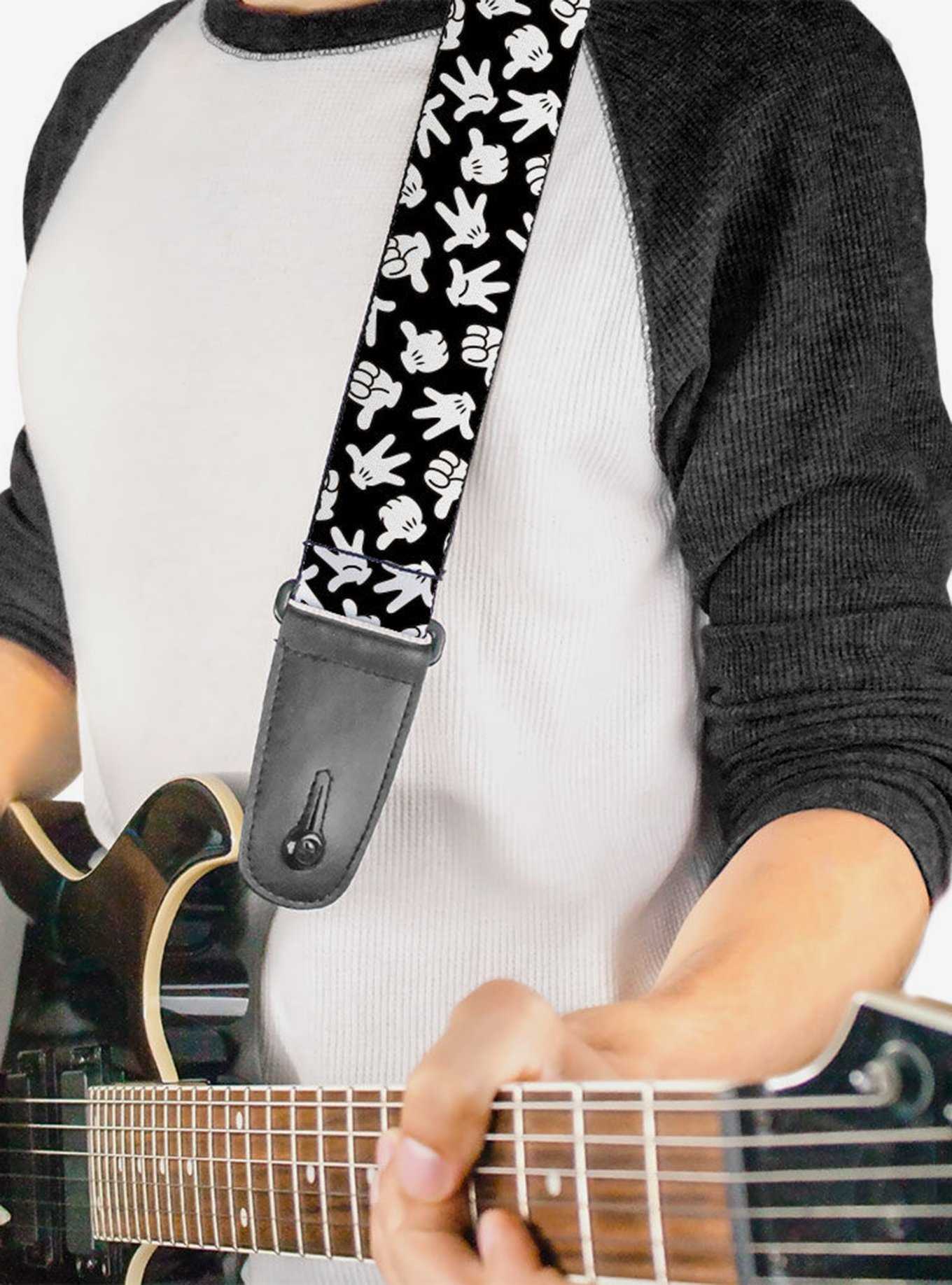 Disney Mickey Mouse Hand Gestures Scattered Guitar Strap, , hi-res