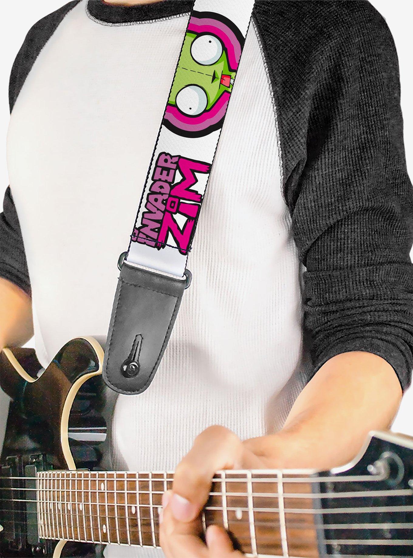 Invader Zim Title Logo and GIR Pose Close Up Guitar Strap, , hi-res