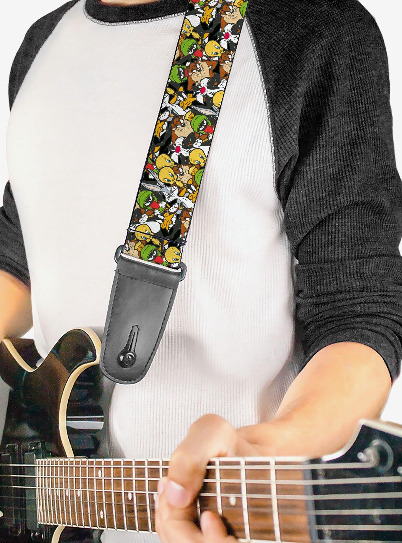 Looney Tunes Character Stacked Collage Guitar Strap