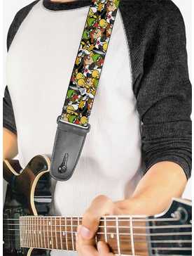 Looney Tunes Character Stacked Collage Guitar Strap, , hi-res