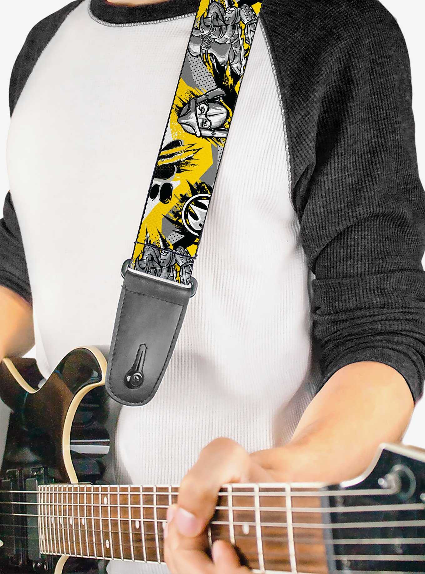 Teenage Mutant Ninja Turtles Shredder Pose and Icons Guitar Strap, , hi-res