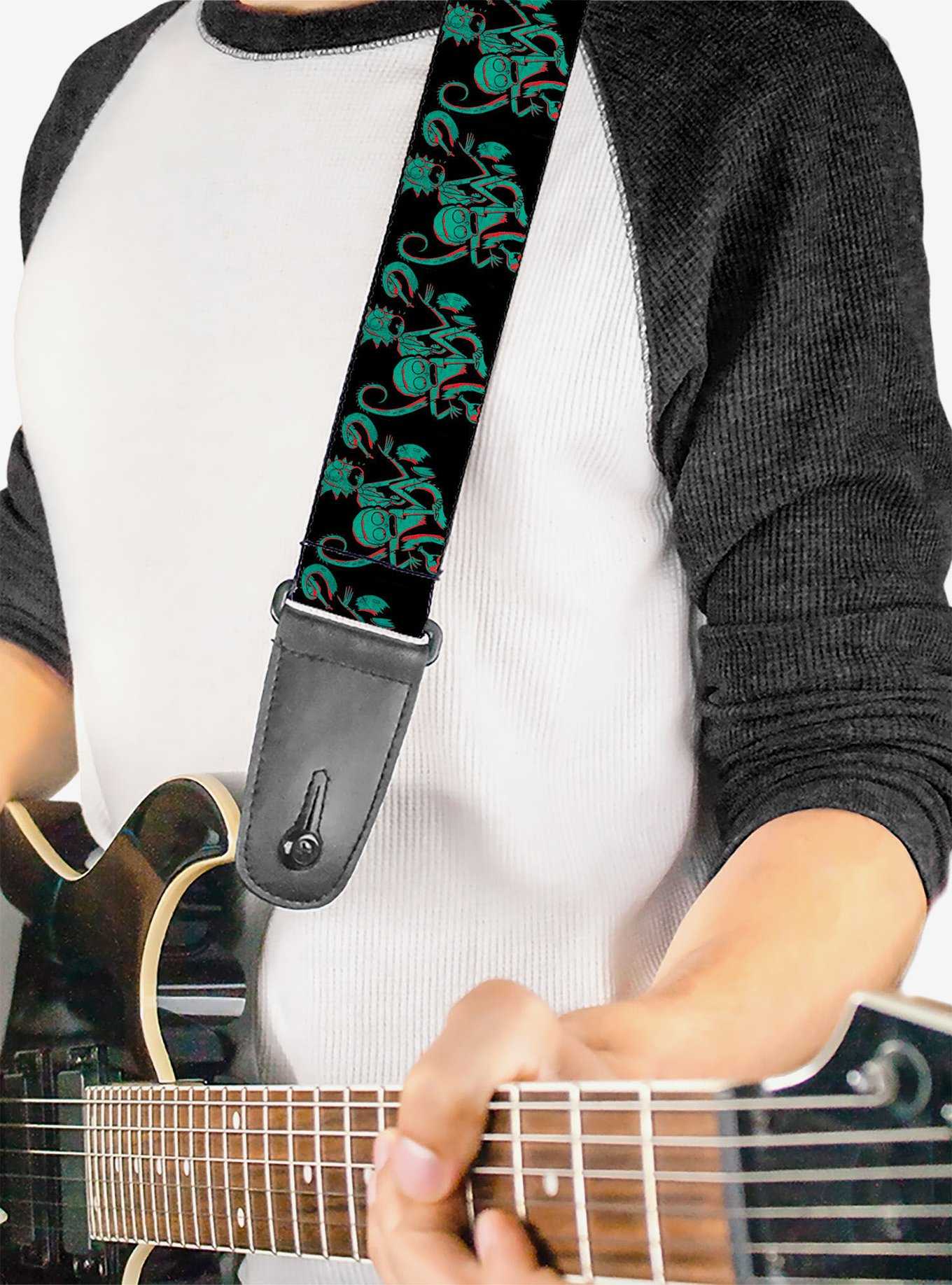 Rick and Morty Psychedelic Monster Pose Guitar Strap, , hi-res