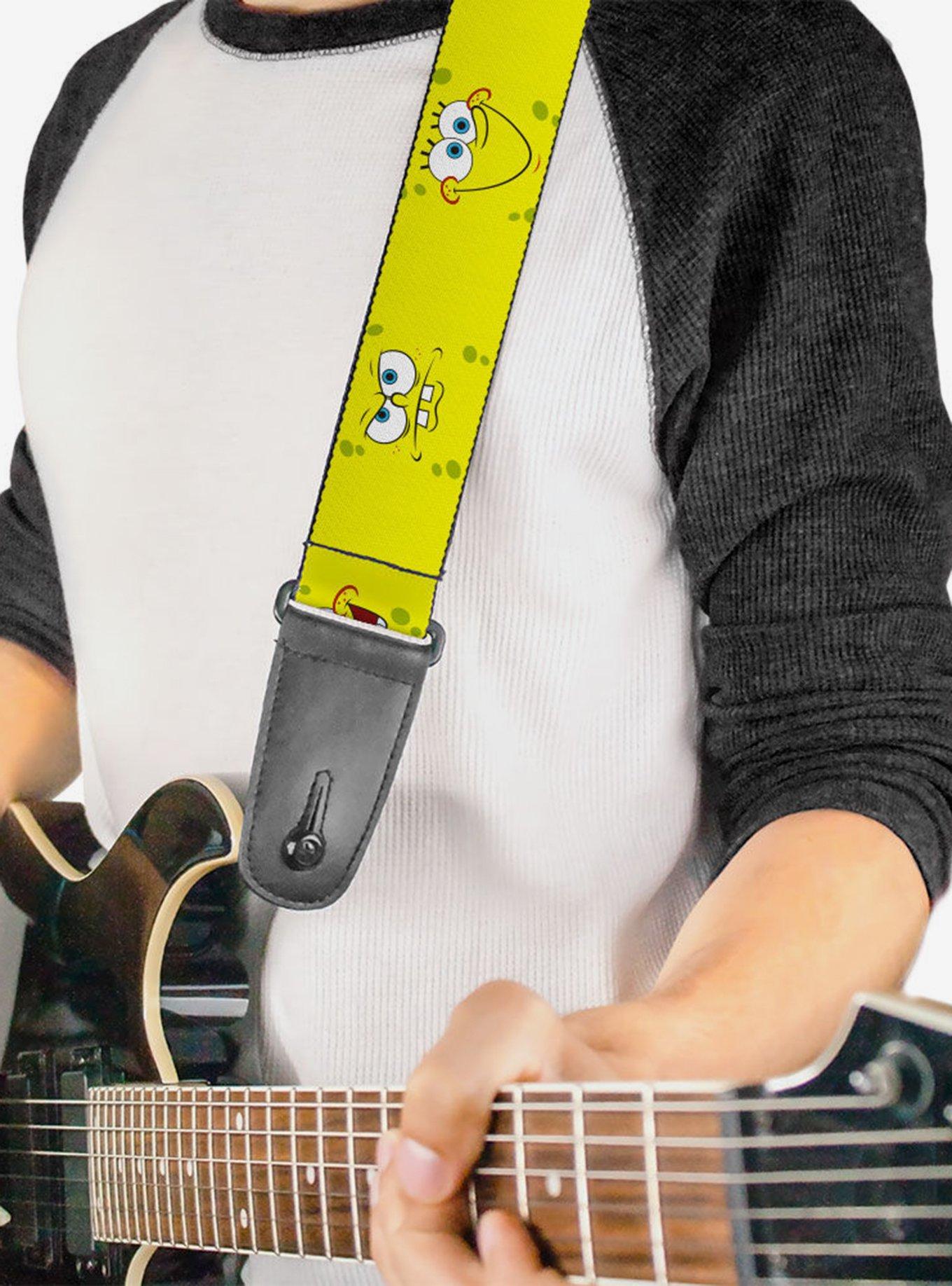SpongeBob SquarePants Expressions Yellow Guitar Strap, , alternate