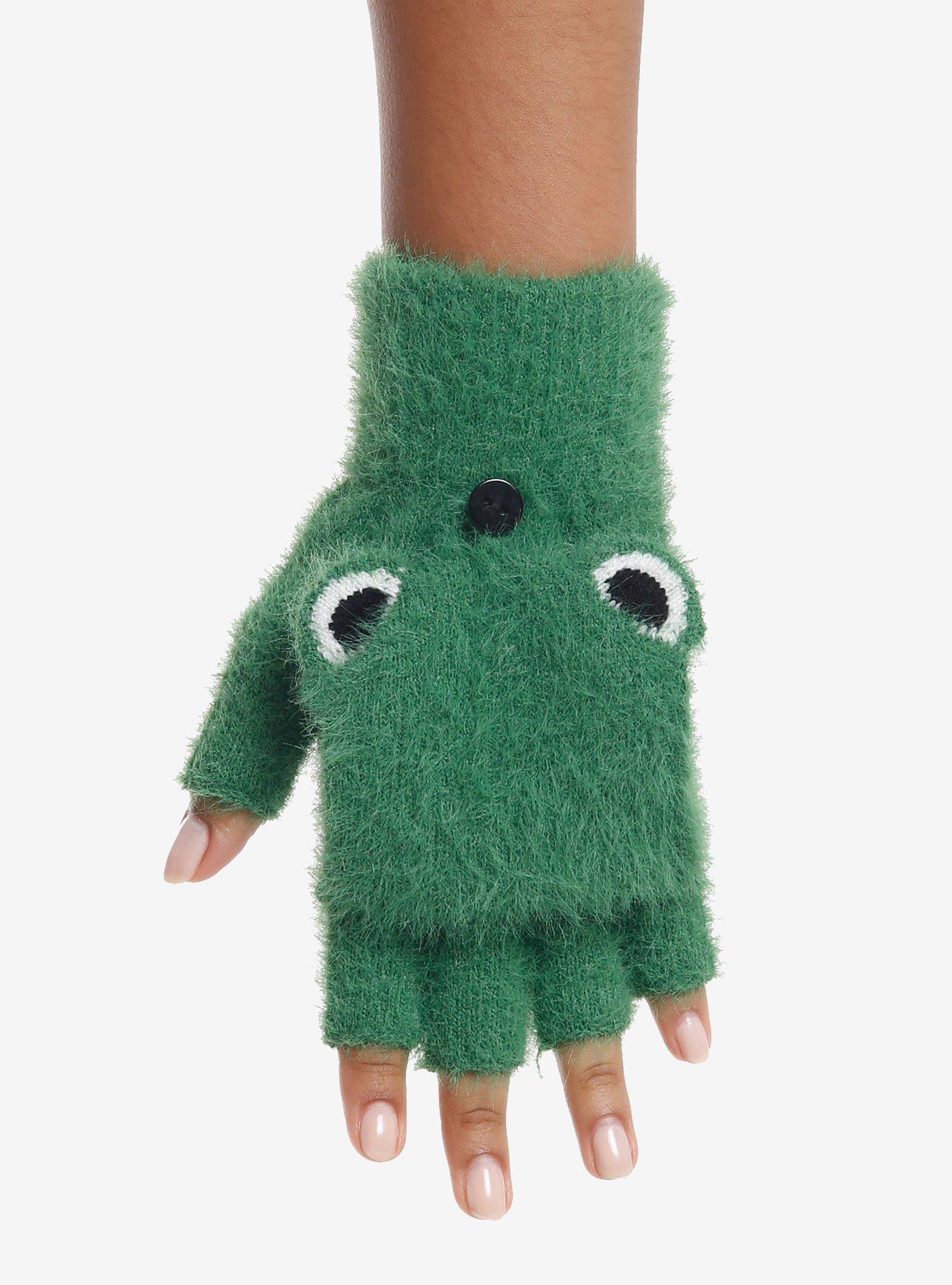 Frog Fuzzy Convertible Gloves, , hi-res