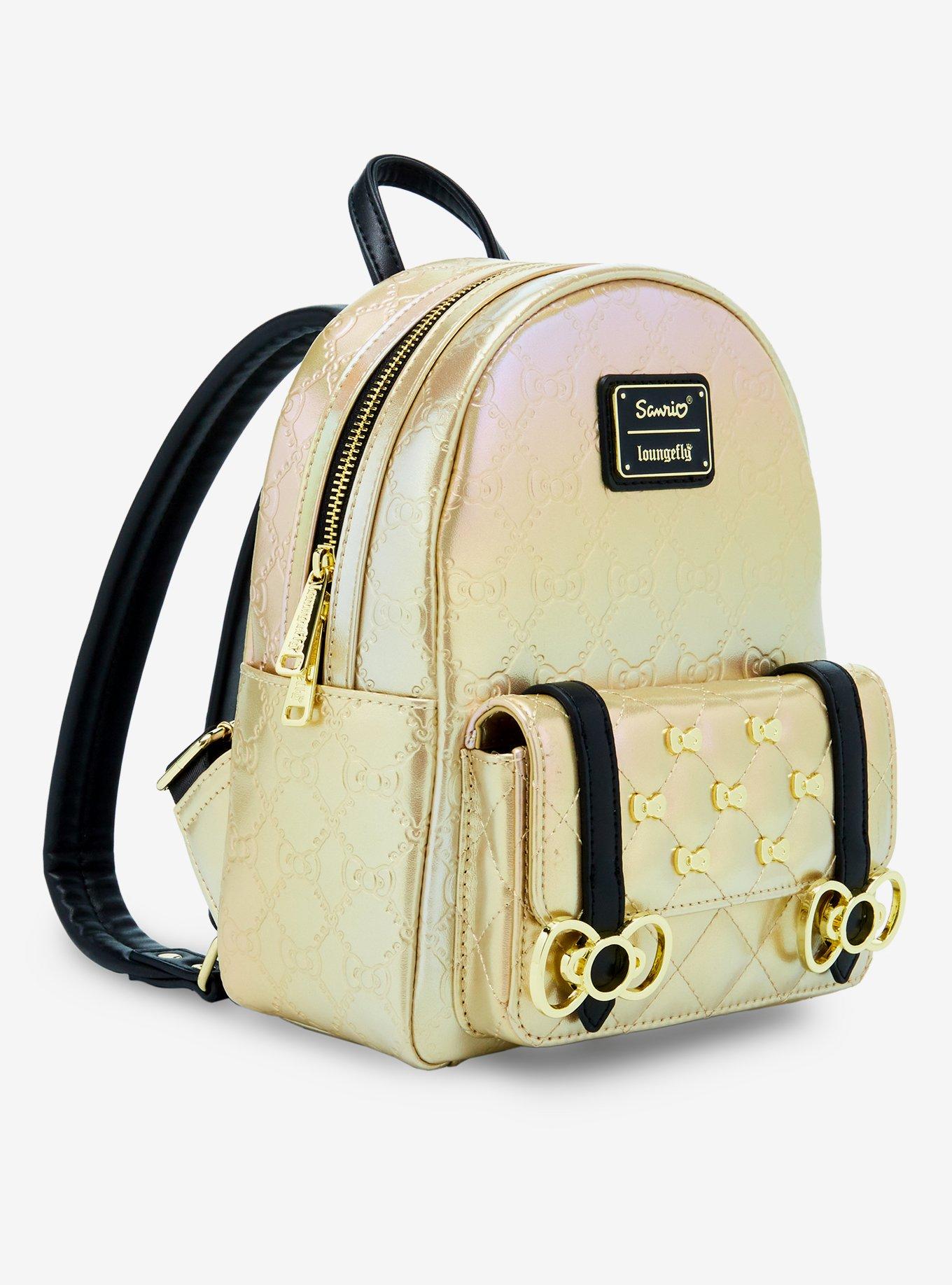 Loungefly Hello Kitty 50th Anniversary Gold Bow Mini Backpack, , hi-res