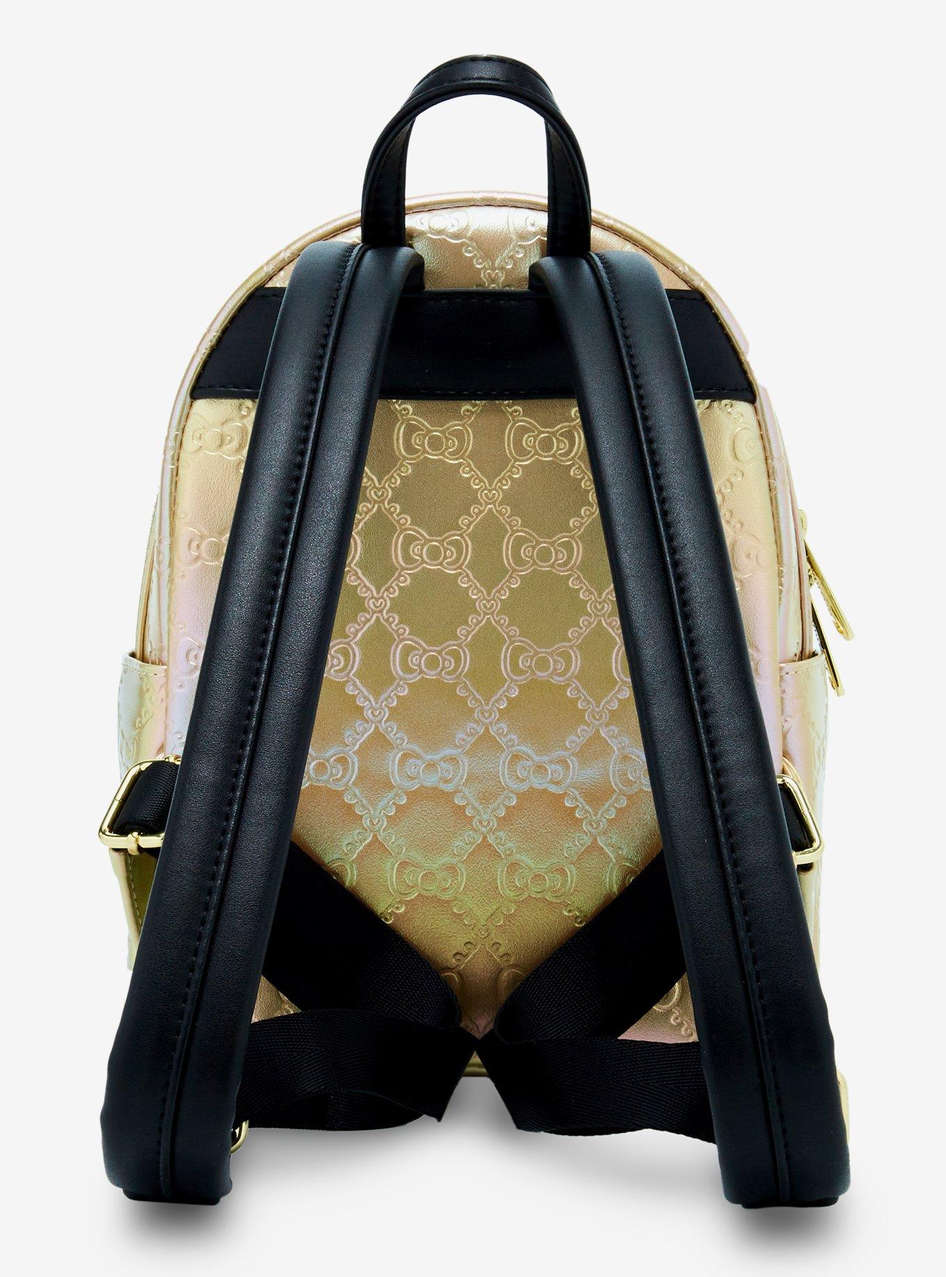 Loungefly Hello Kitty 50th Anniversary Gold Bow Mini Backpack, , alternate