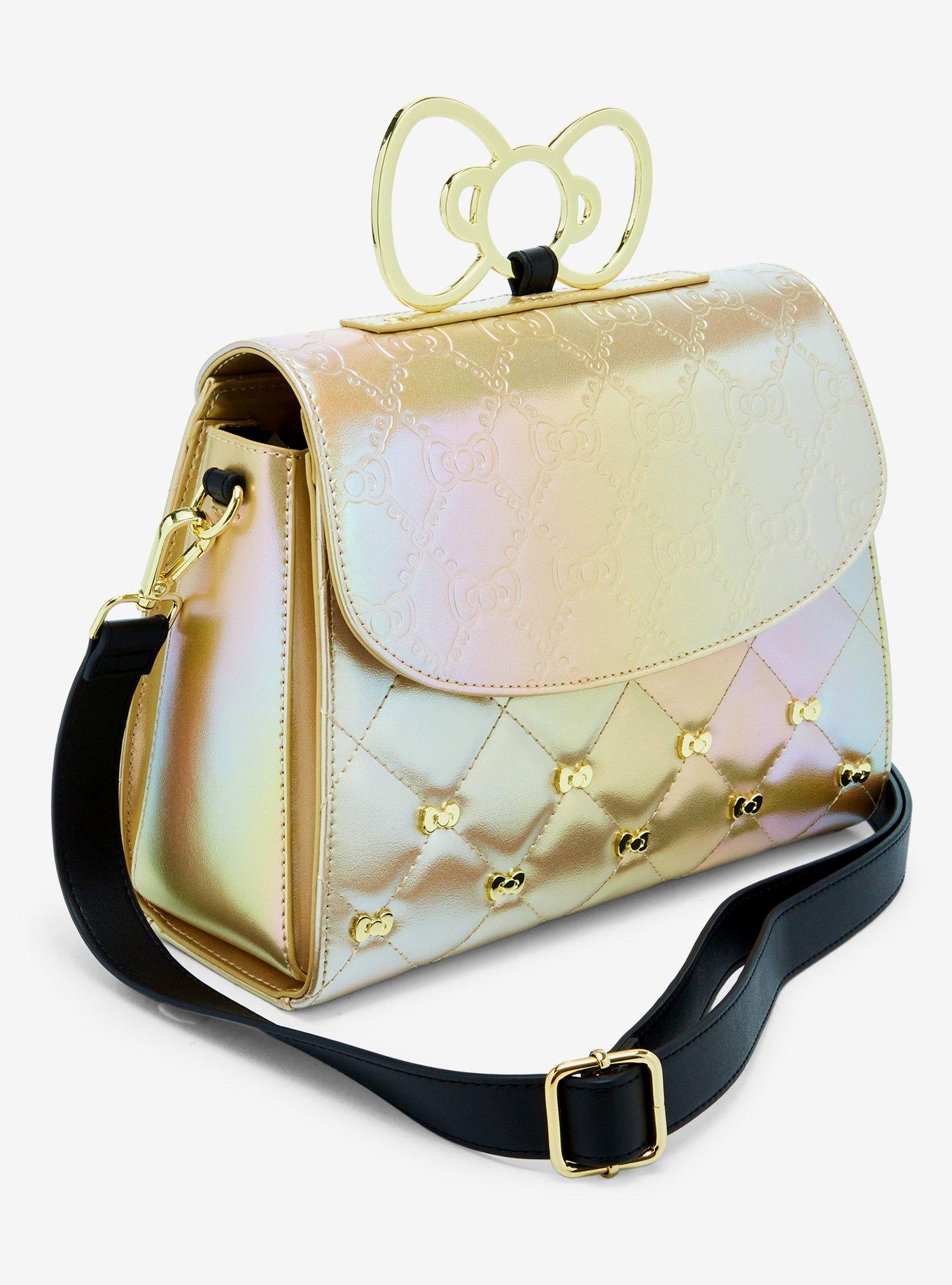 Loungefly Hello Kitty 50th Anniversary Gold Bow Crossbody Bag, , alternate