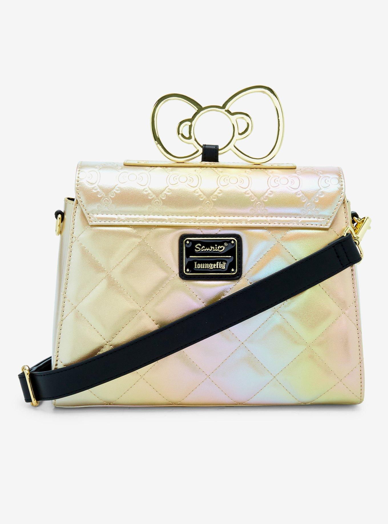 Loungefly Hello Kitty 50th Anniversary Gold Bow Crossbody Bag, , alternate