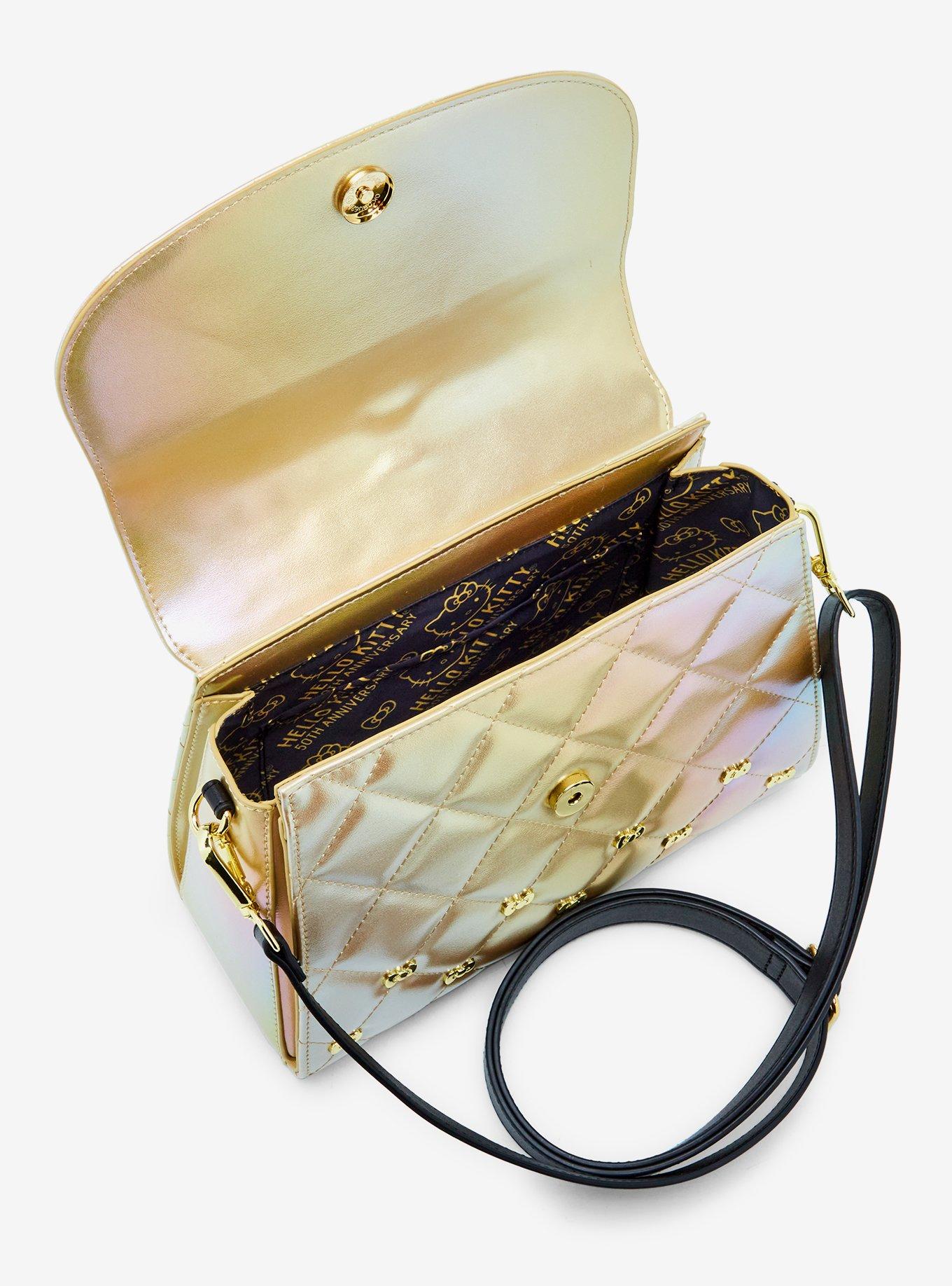 Loungefly Hello Kitty 50th Anniversary Gold Bow Crossbody Bag, , alternate
