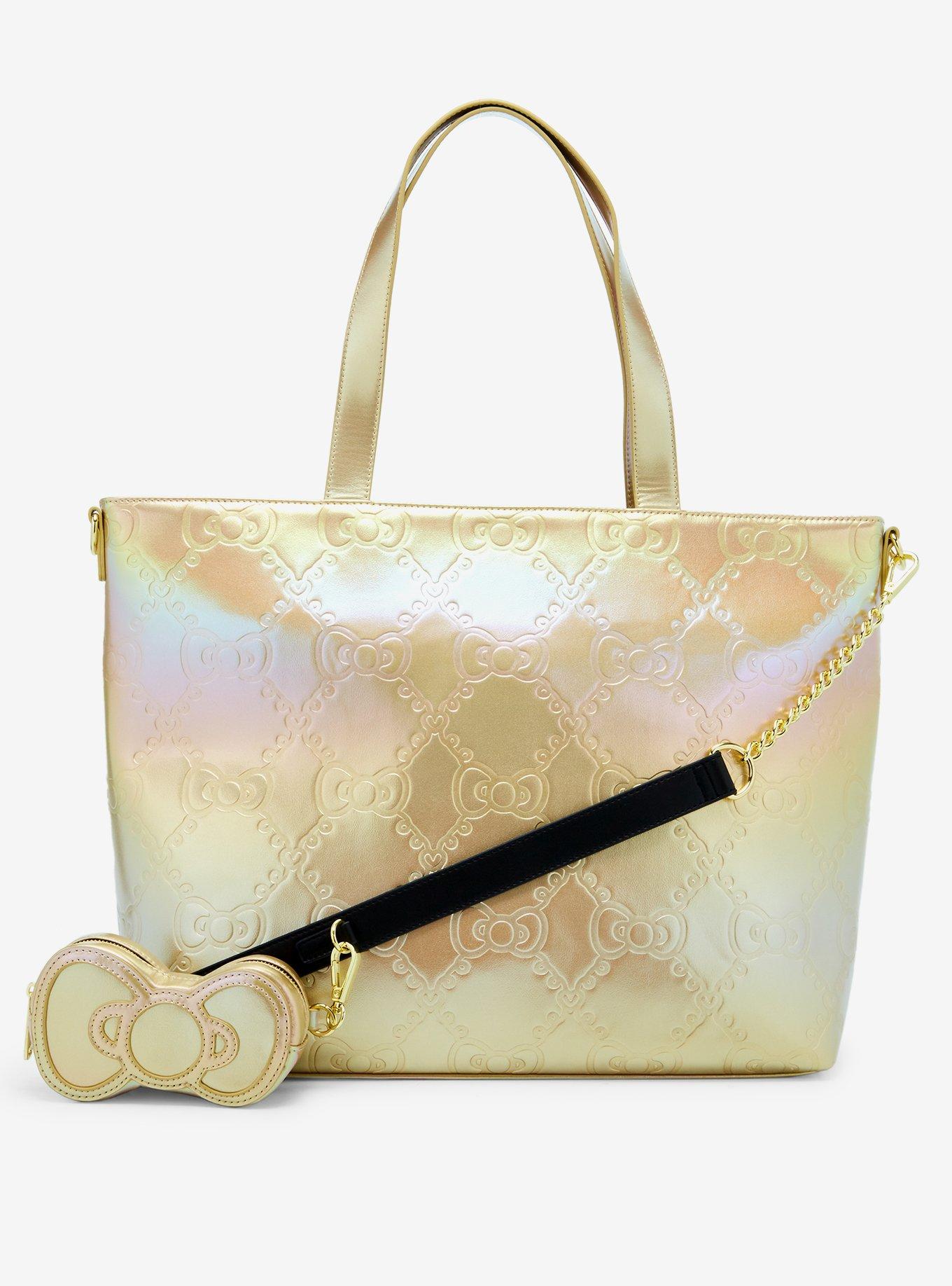Loungefly Hello Kitty 50th Anniversary Gold Bow Tote Bag With Coin Purse, , alternate
